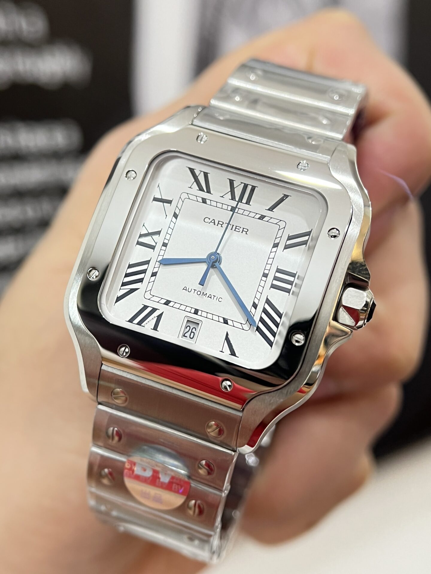 replica Cartier Replica Watch Santos WSSA0039 Black Rubber Strap BV Factory 39.8mm WATCHES 3 