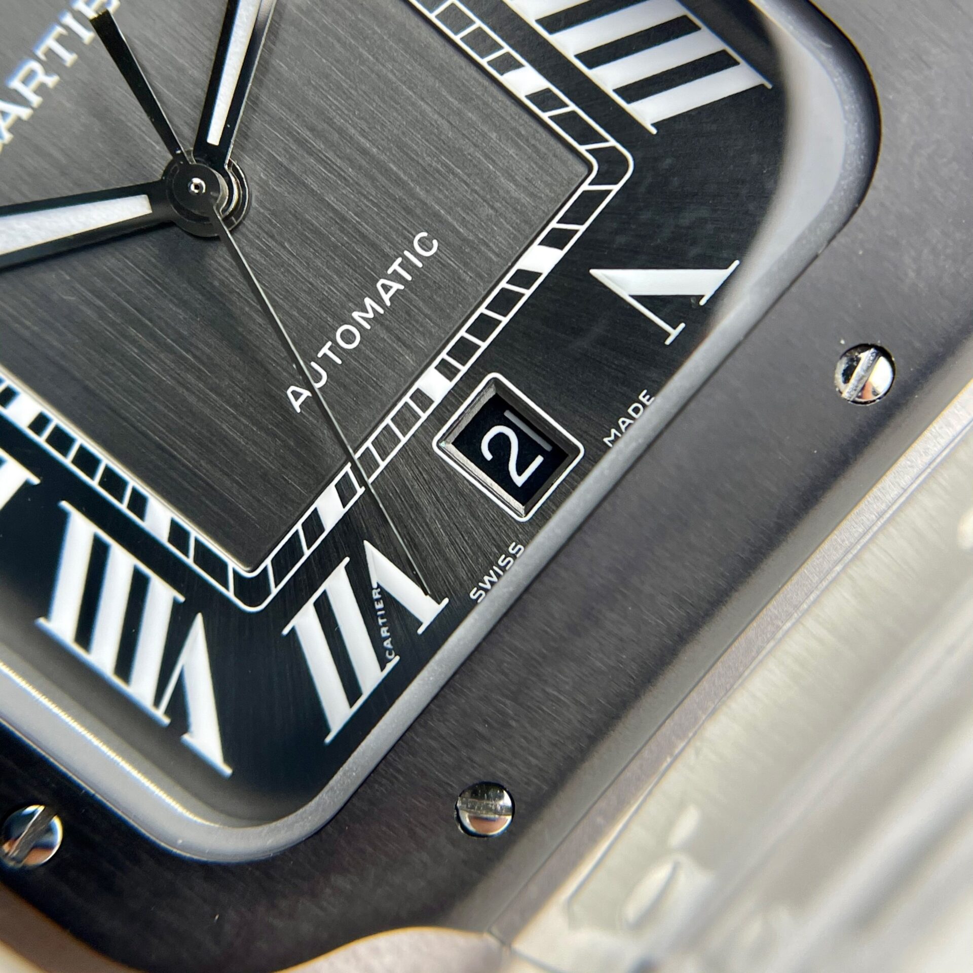 replica Cartier Replica Watch Santos Custom Moissanite Diamonds Hong Kong 39.8mm WATCHES 3 