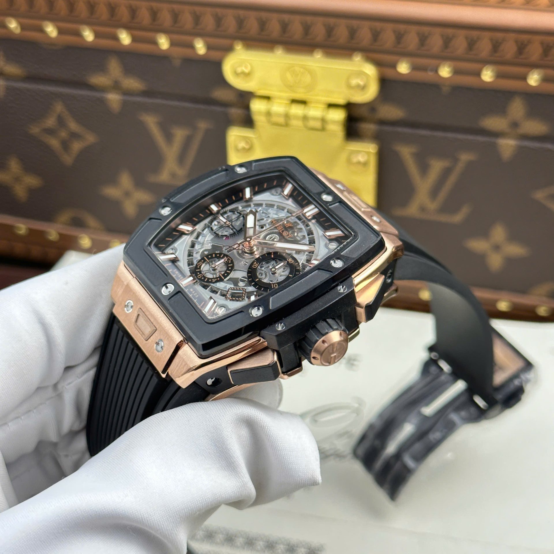 replica Hublot Best Replica Watch Big Bang Unico White Ceramic Rubber Strap BBF Factory 42mm WATCHES 3 