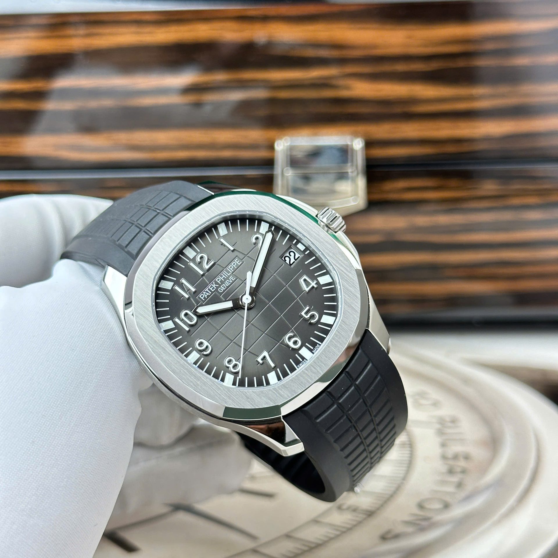 replica Patek Philippe Fake Watch Nautilus 7010 Gray Dial Womens 32mm WATCHES 3 