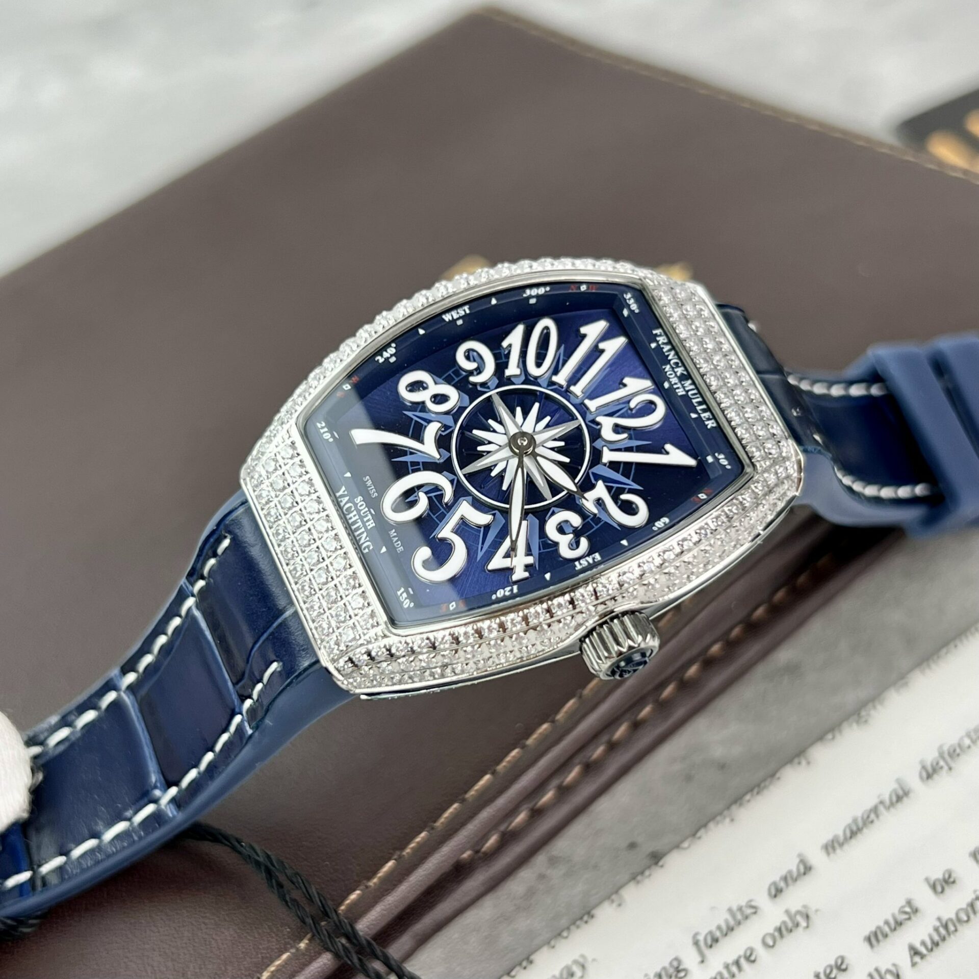 replica Franck Muller V45 Replica 1:1 Watch Black Leather Strap ABF Factory 45mm WATCHES 3 
