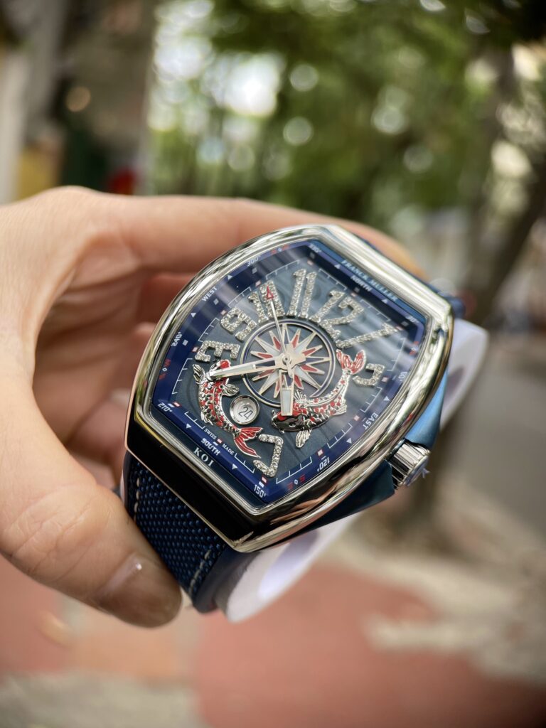 replica Franck Muller V45 Men’s Replica Watch Blue Rose Gold Case 45mm WATCHES 3 