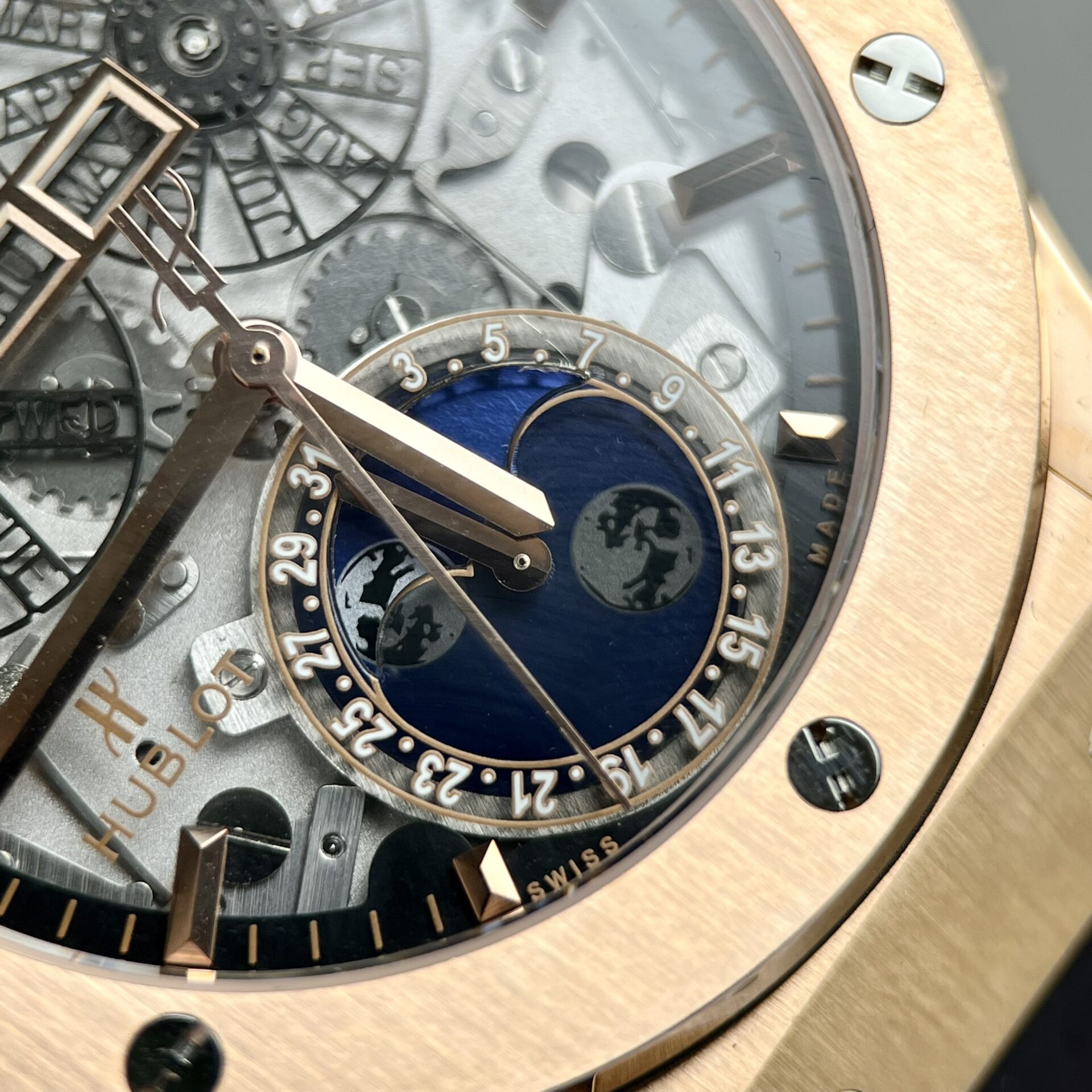 replica Hublot Clone Watch Big Bang Chronograph Blue Dial 44mm WATCHES 3 