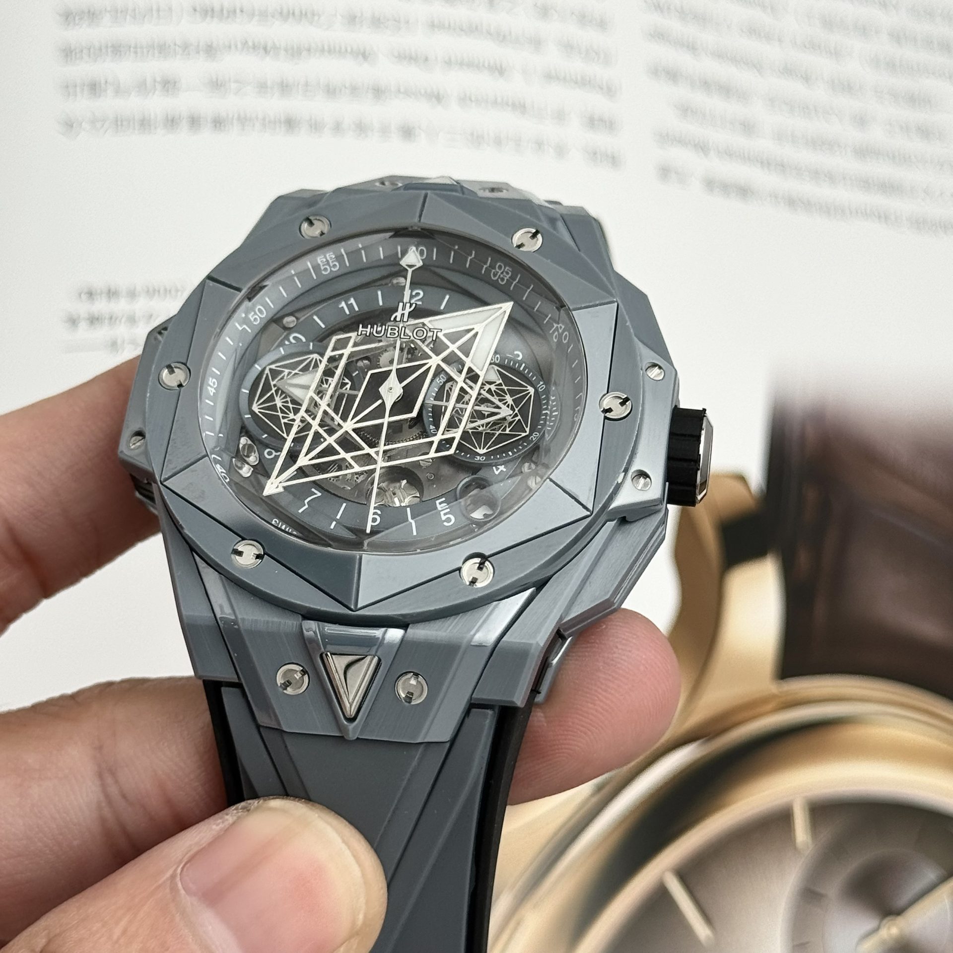 replica Hublot Replica Watch Big Bang Unico King Gold Rubber Strap BBF Factory 42mm WATCHES 3 