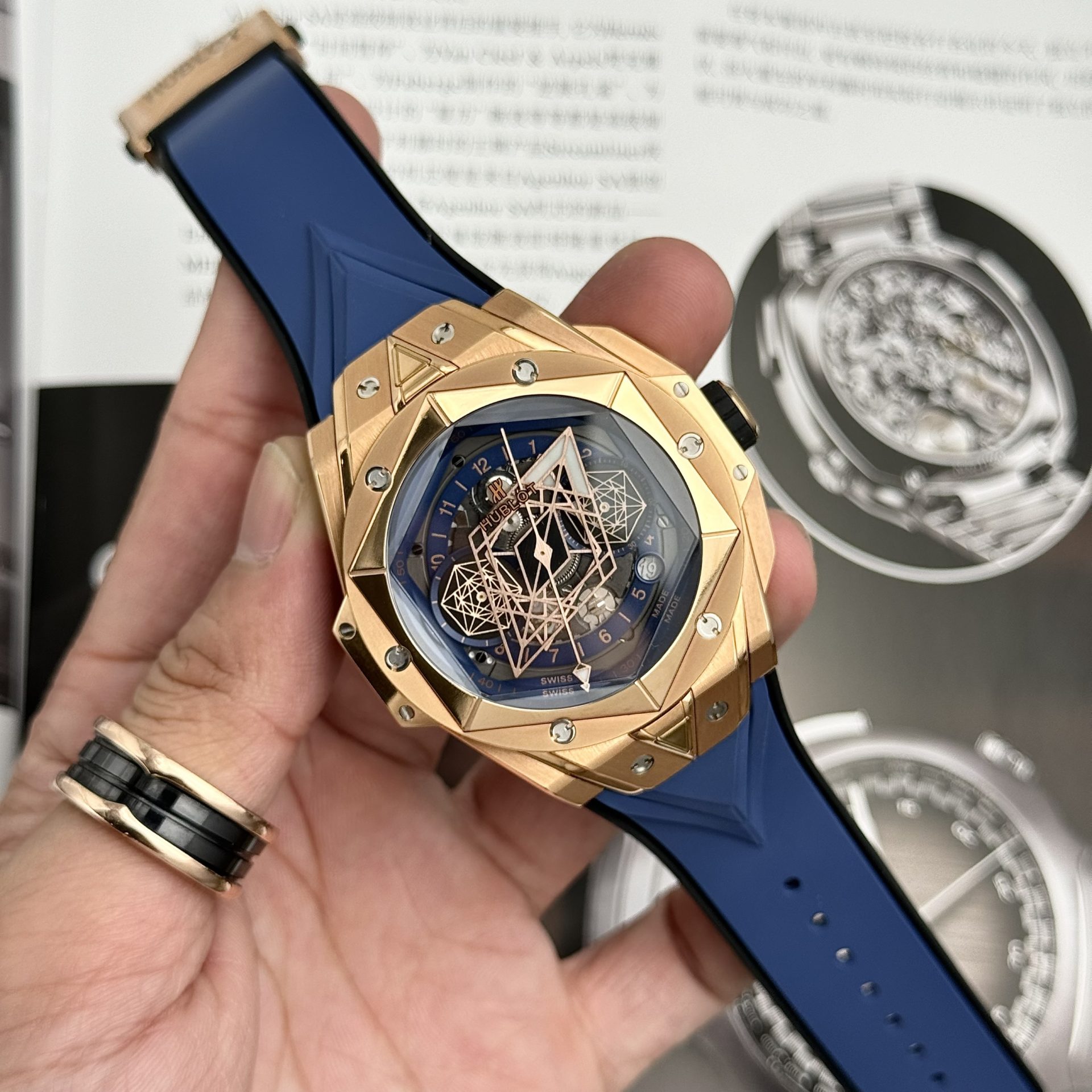 replica Hublot Replica Watch Big Bang Unico King Gold Rubber Strap BBF Factory 42mm WATCHES 3 