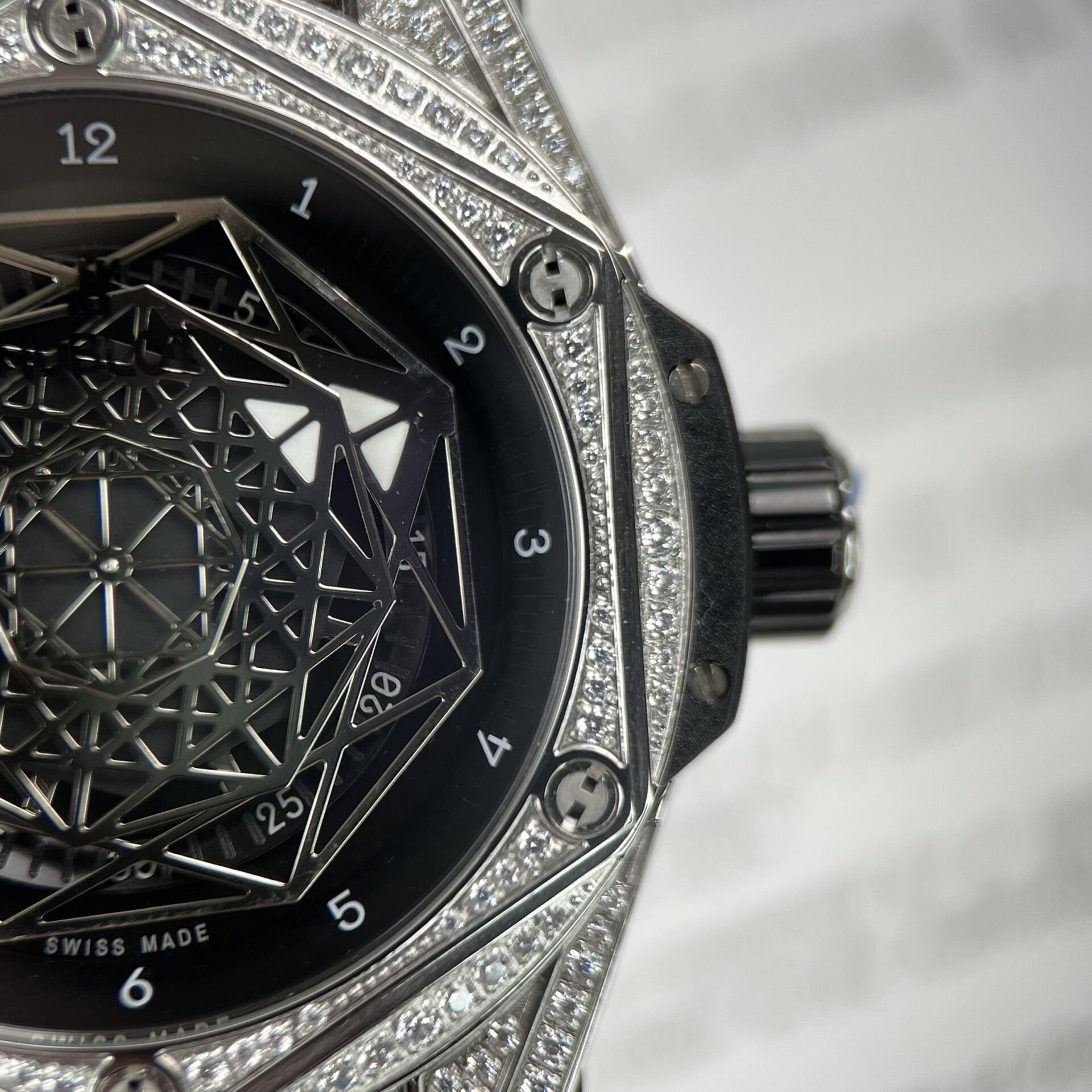 replica Hublot Replica Watches Big Bang Sang Bleu II Titanium White Dial BBF 45mm WATCHES 3 