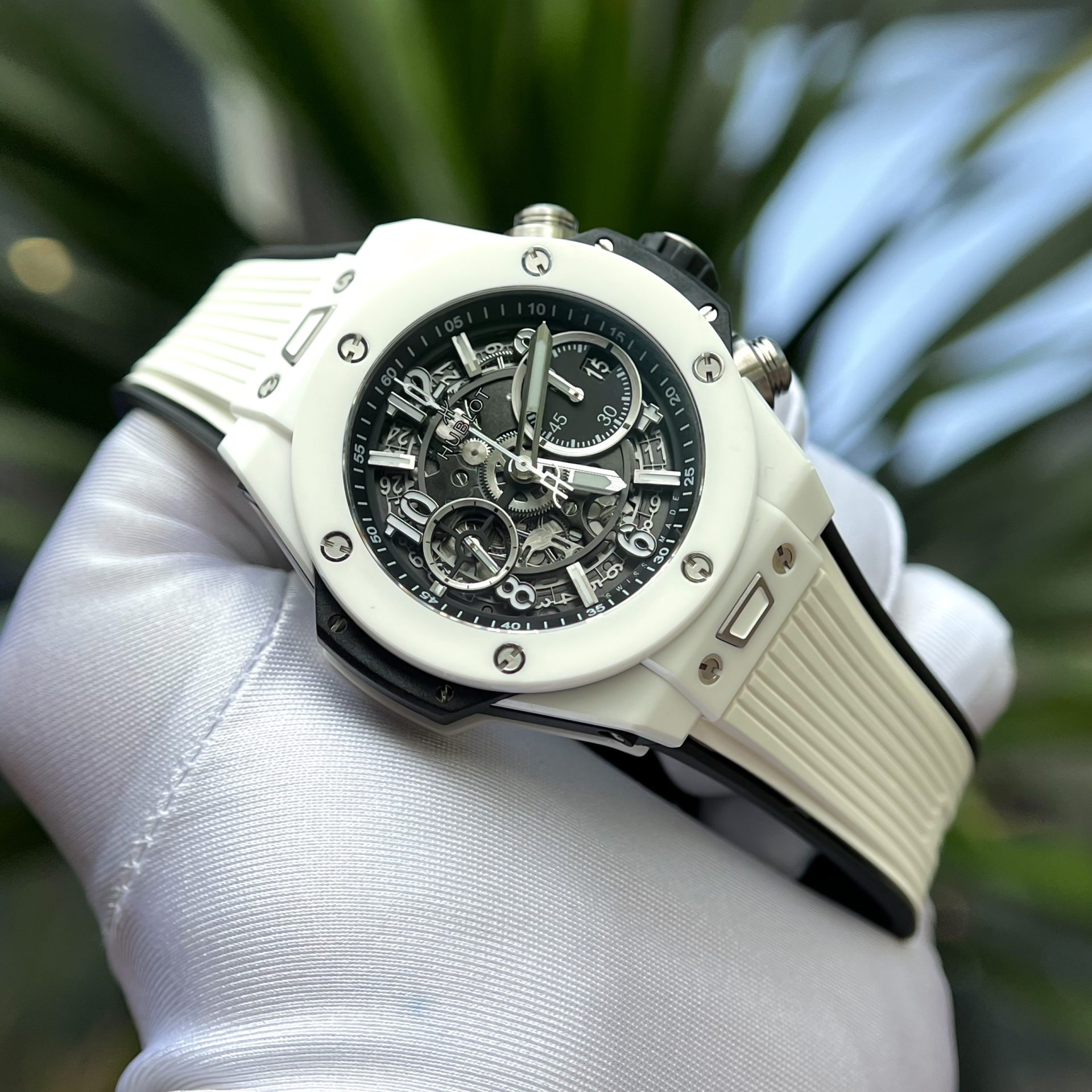 replica Hublot Fake Watches Big Bang Chronograph King Gold Black Dial 44mm WATCHES 3 