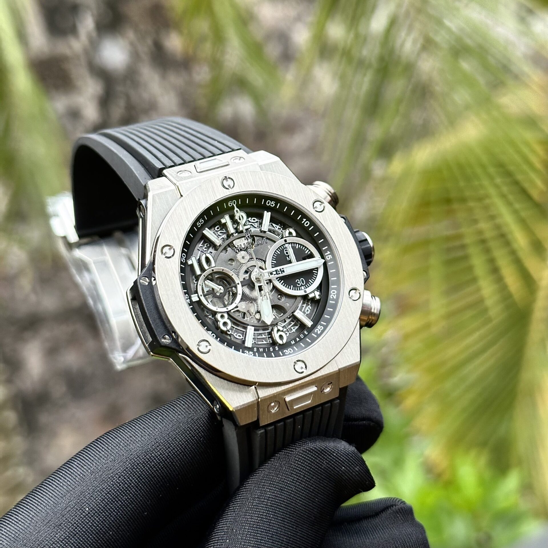 replica Hublot Best Replica Watch Big Bang Unico White Ceramic Rubber Strap BBF Factory 42mm WATCHES 3 