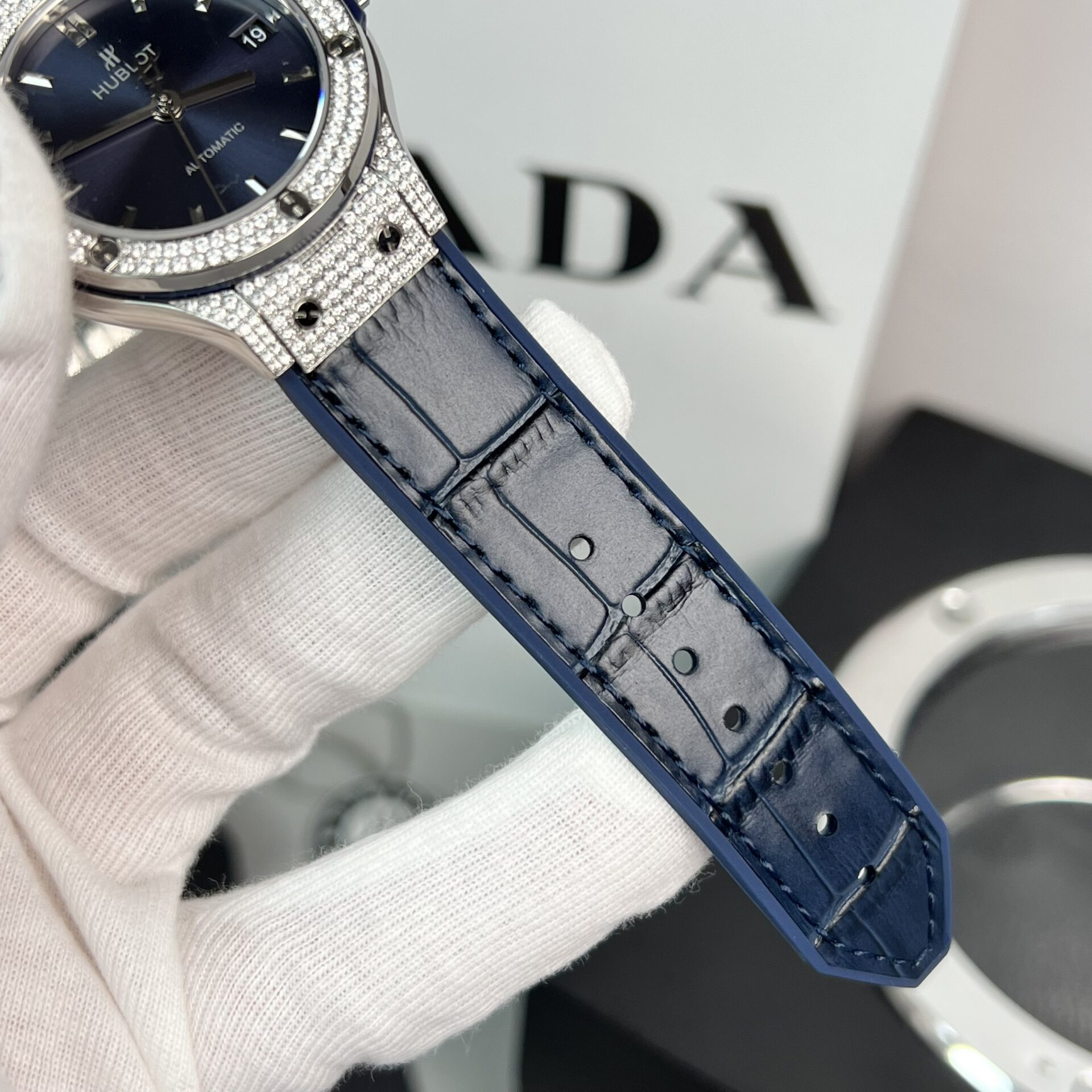 replica Hublot Best Replica Watch Square Bang King Gold Custom Moissanite Diamonds BBF 42mm WATCHES 3 