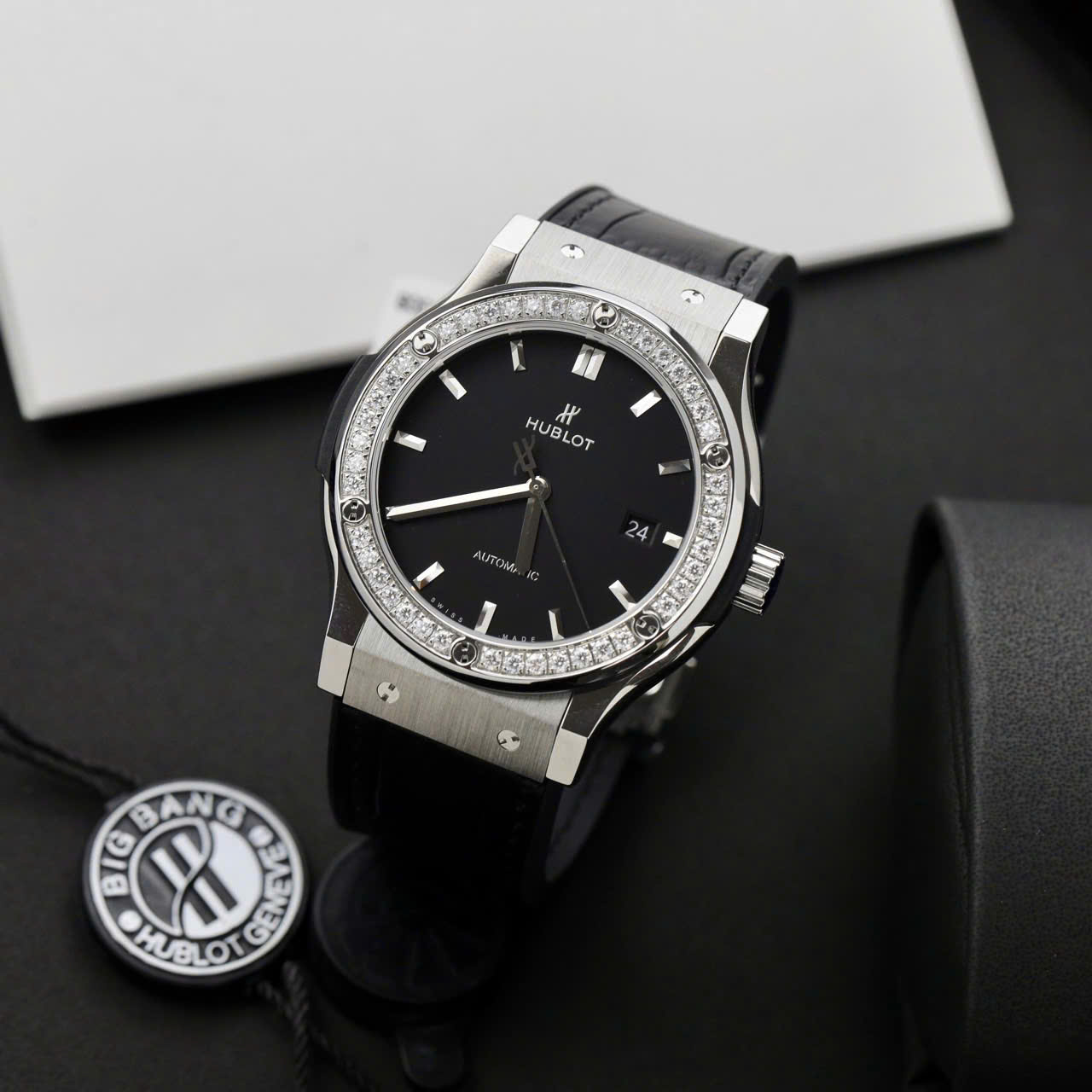 replica Hublot Replica Watch Big Bang Sang Bleu II Titanium Black Dial BBF 45mm WATCHES 3 