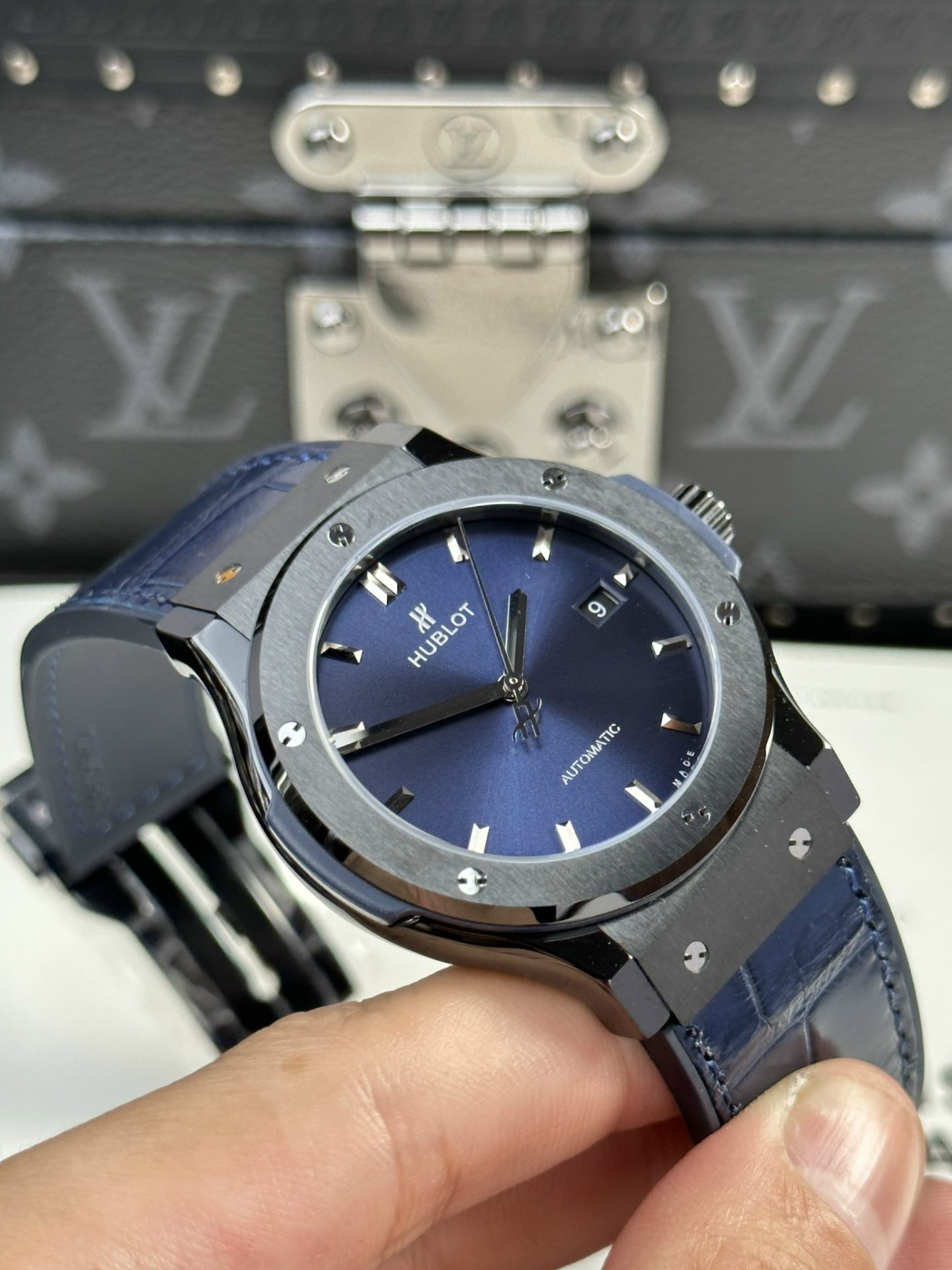 replica Hublot Best Replica Watch Big Bang Sang Bleu II Gray Ceramic BBF 45mm WATCHES 3 