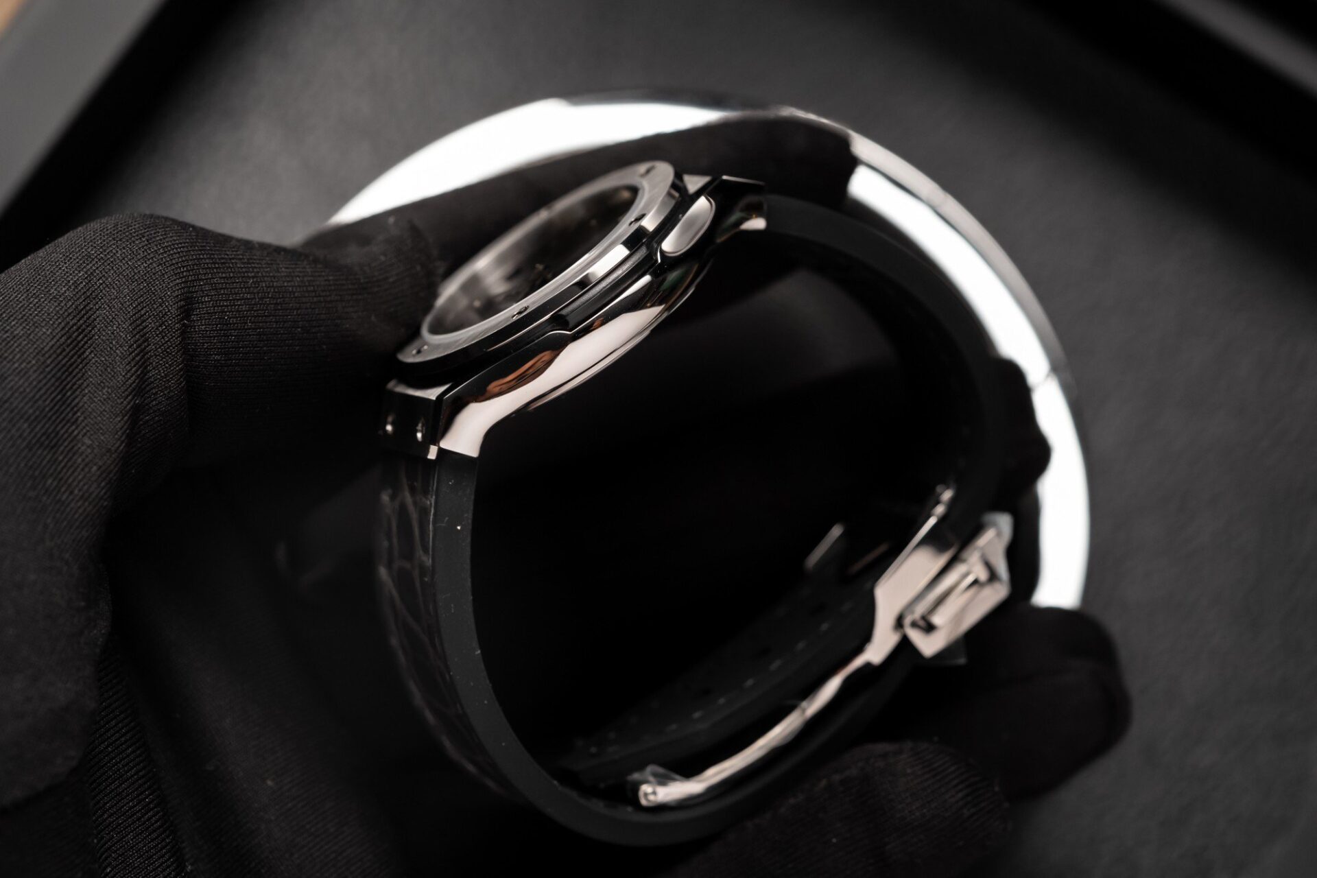replica Hublot Replica Watches Big Bang Sang Bleu ll King Gold Black Dial BBF 45mm WATCHES 3 