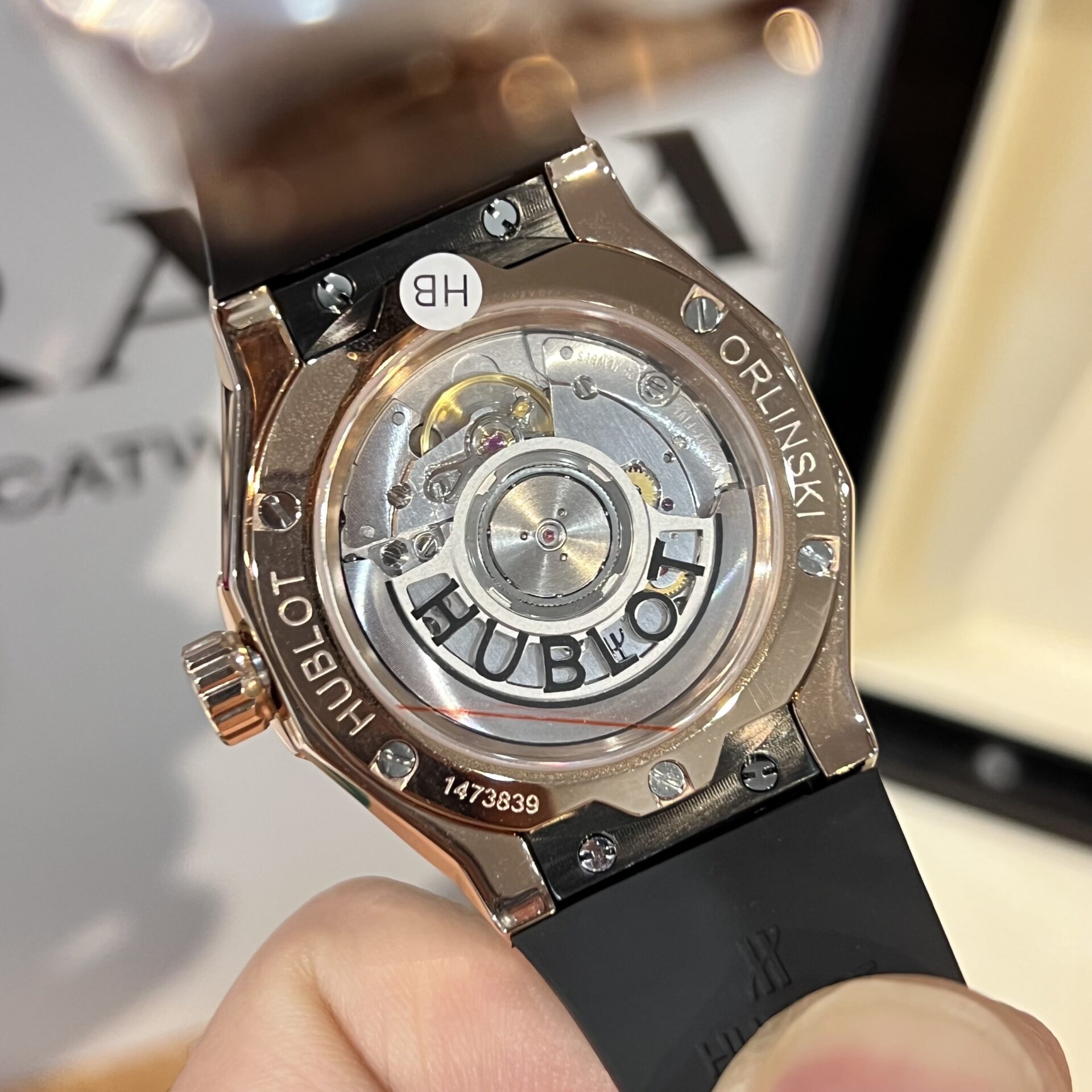 replica Hublot Fake Watch Big Bang One Click Dial Blue Custom Diamonds Moissanite 39mm WATCHES 3 