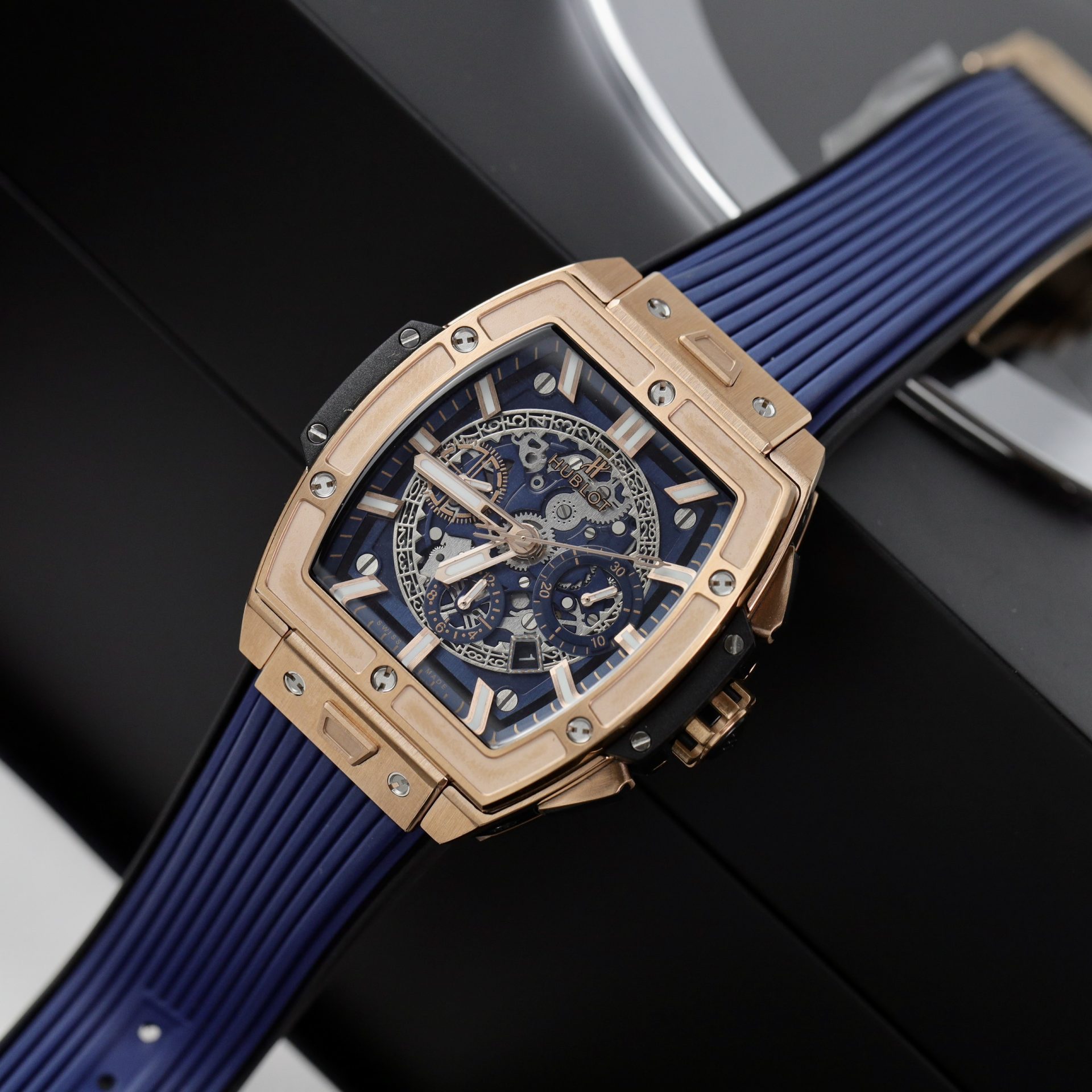 replica Hublot Replica Watch Big Bang Sang Bleu II Titanium Blue Dial BBF 45mm WATCHES 3 