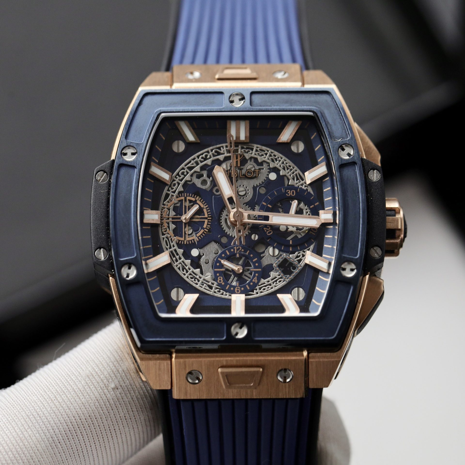 replica Hublot Best Replica Watch Square Bang King Gold Custom Moissanite Diamonds BBF 42mm WATCHES 3 