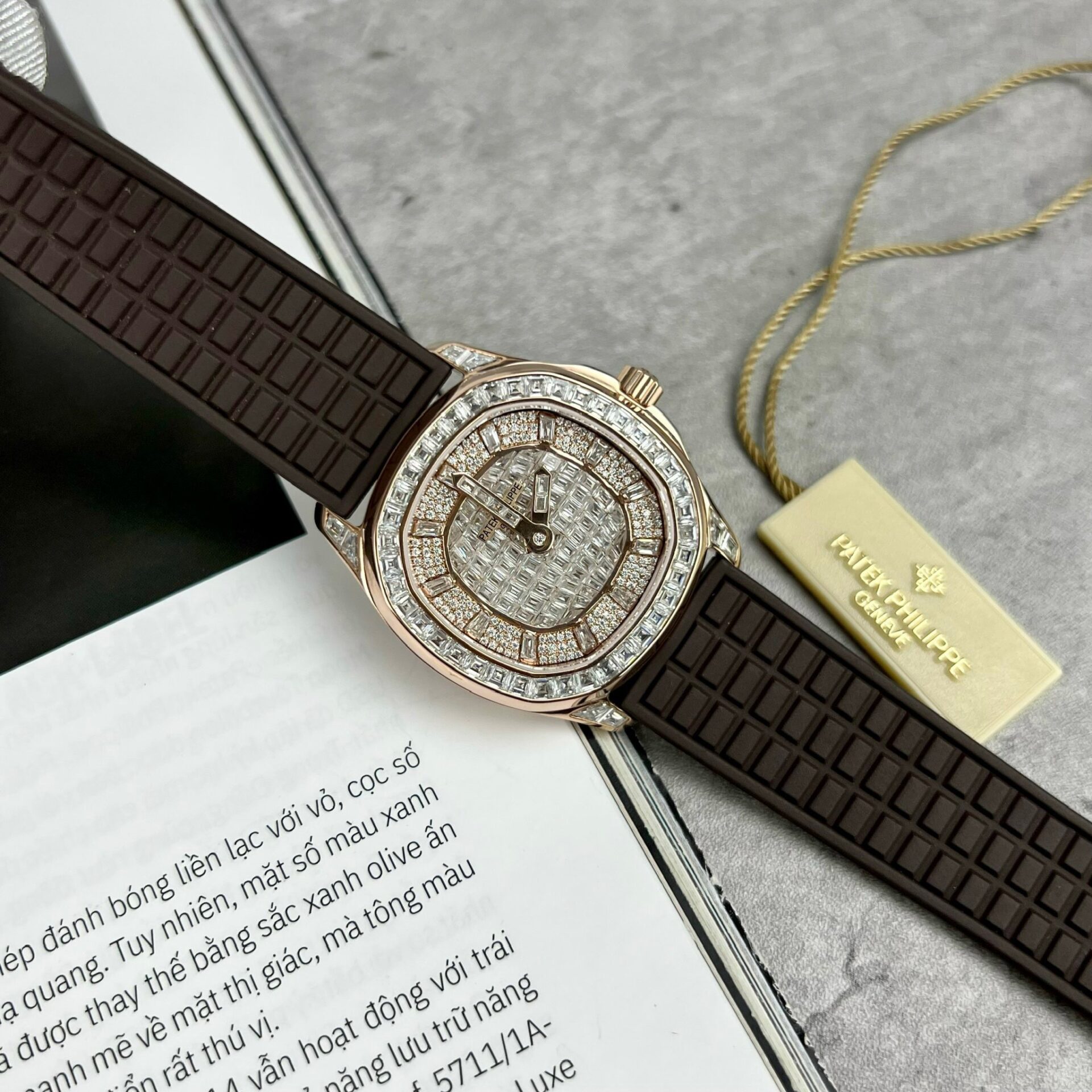 replica Patek Philippe Replica Watch Aquanaut 5167 Custom Moissanite Diamonds 3K Factory 40mm WATCHES 3 