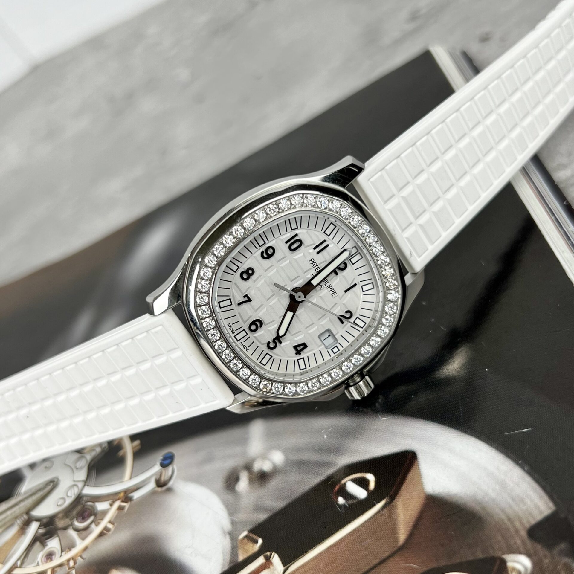 replica Patek Philippe Best Replica Watch Grand Complications 6104R Custom Solid Gold Watch and Diamonds 44mm WATCHES 3 