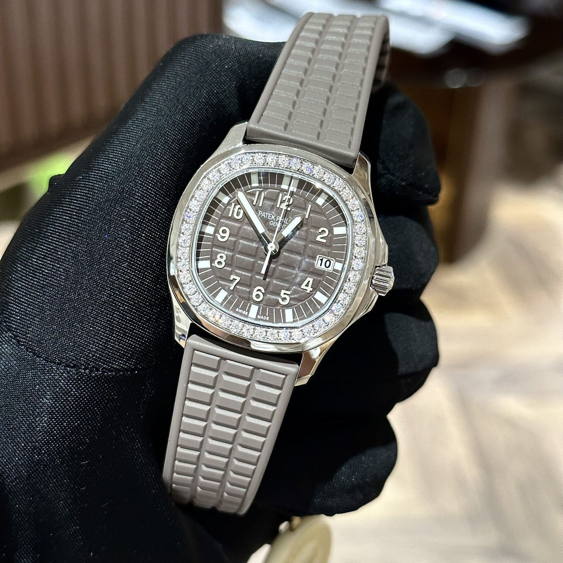 replica Patek Philippe Replica Watches Aquanaut 5168G Blue Rubber Strap GR Factory 42mm WATCHES 3 