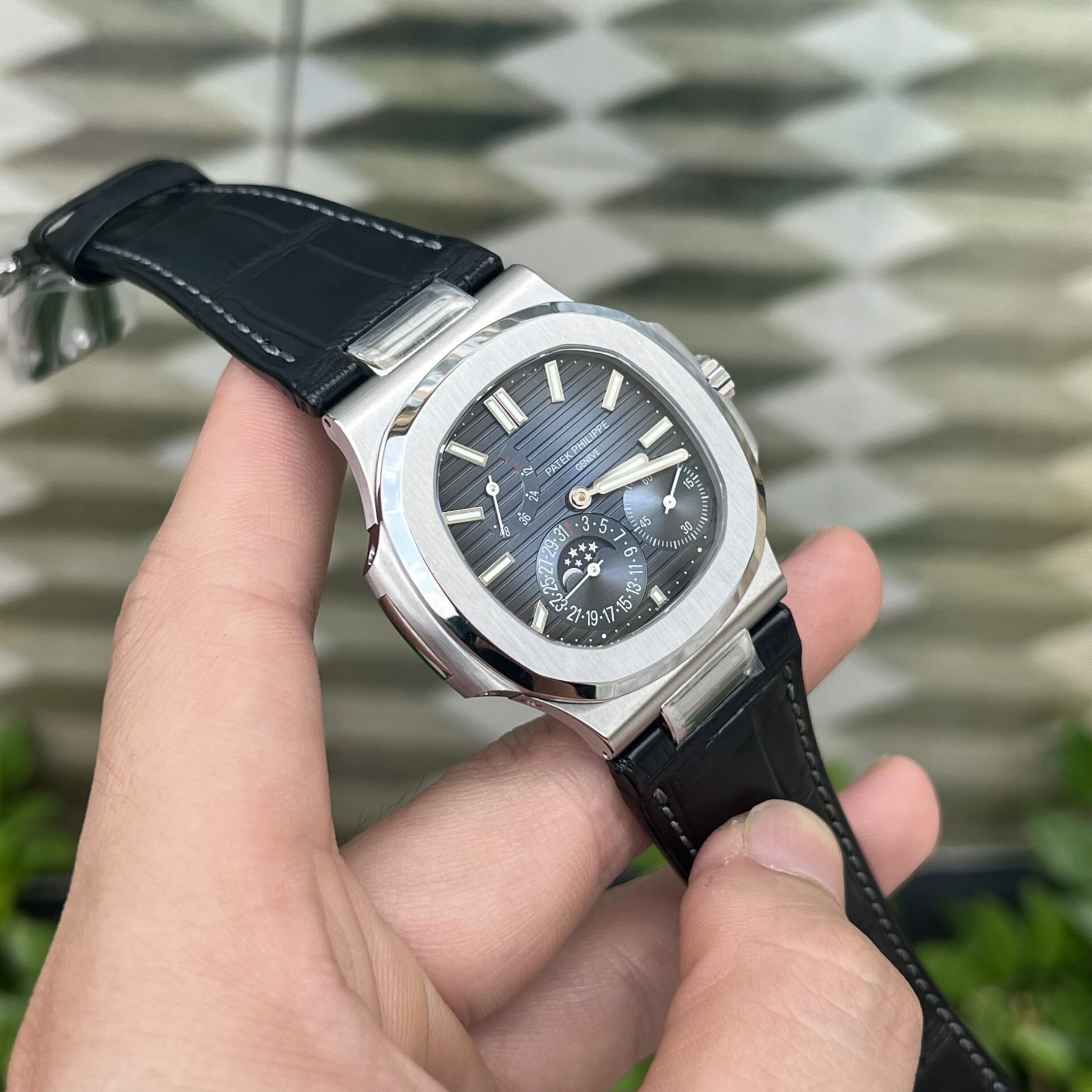 replica Patek Philippe Replica Watches Aquanaut 5168G Blue Rubber Strap GR Factory 42mm WATCHES 3 