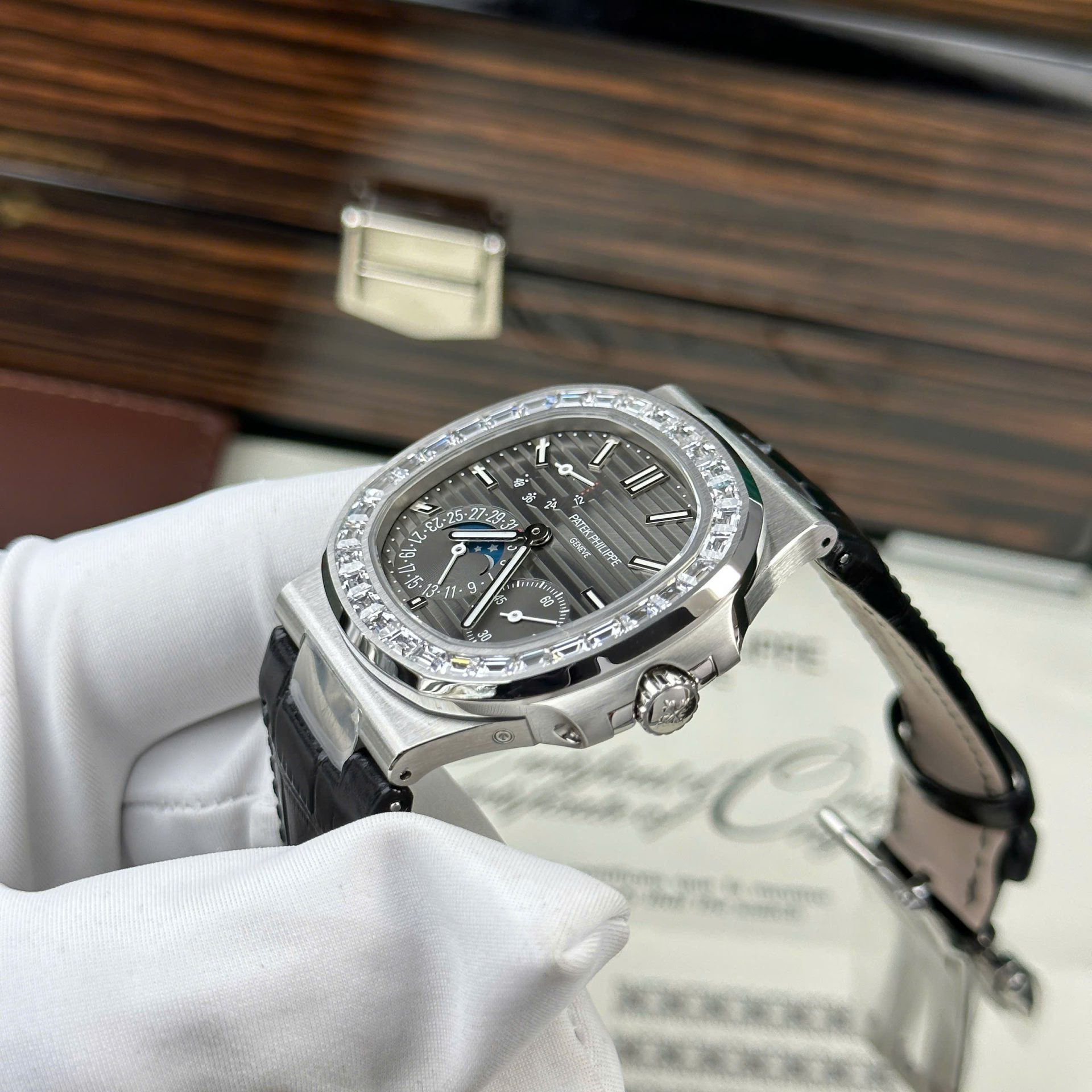 replica Patek Philippe Replica Watch Complications 5961R Dial Black TW Factory 40.5mm WATCHES 3 