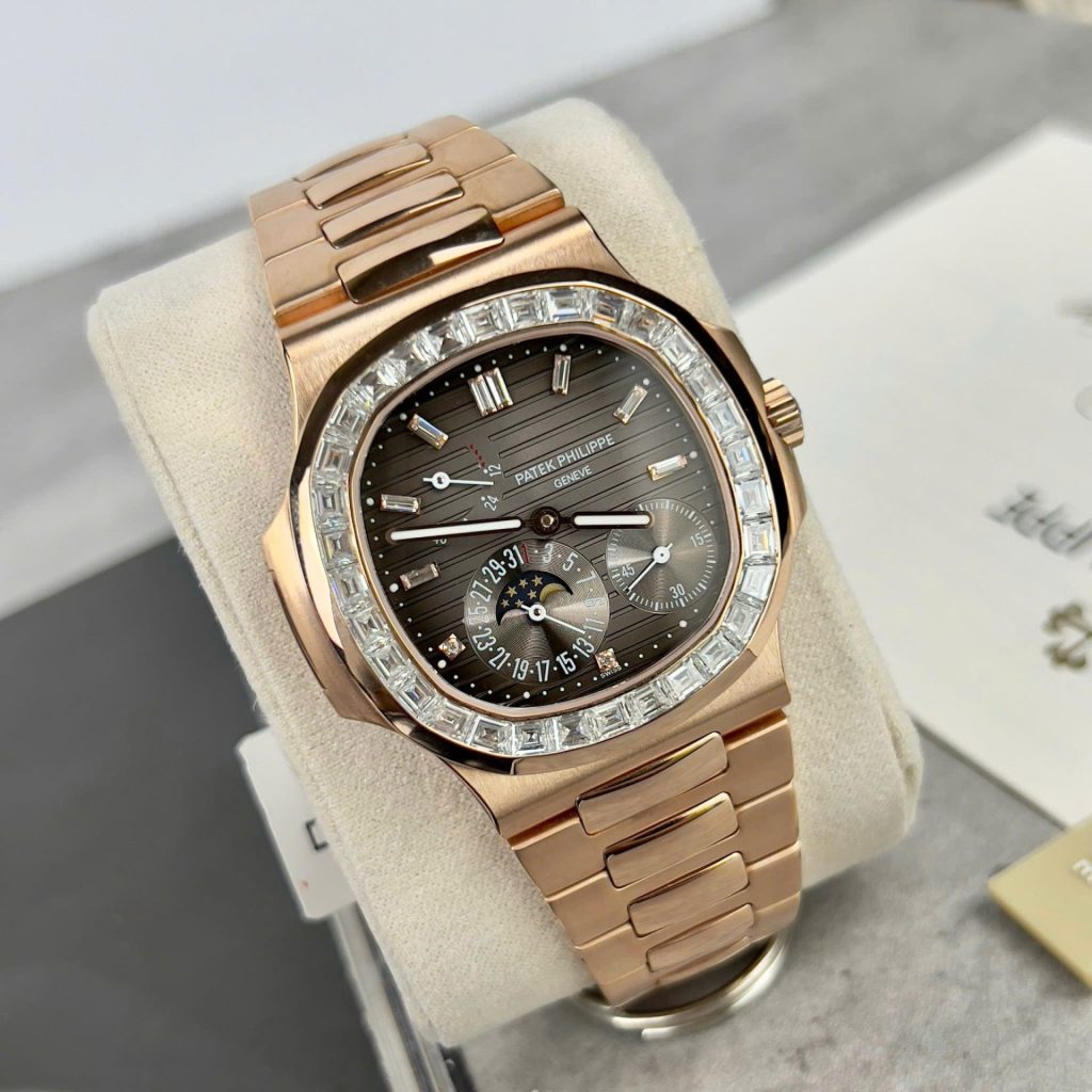 replica Patek Philippe Clone Watch Nautilus 5719 Full Diamonds Baguette 40mm WATCHES 3 