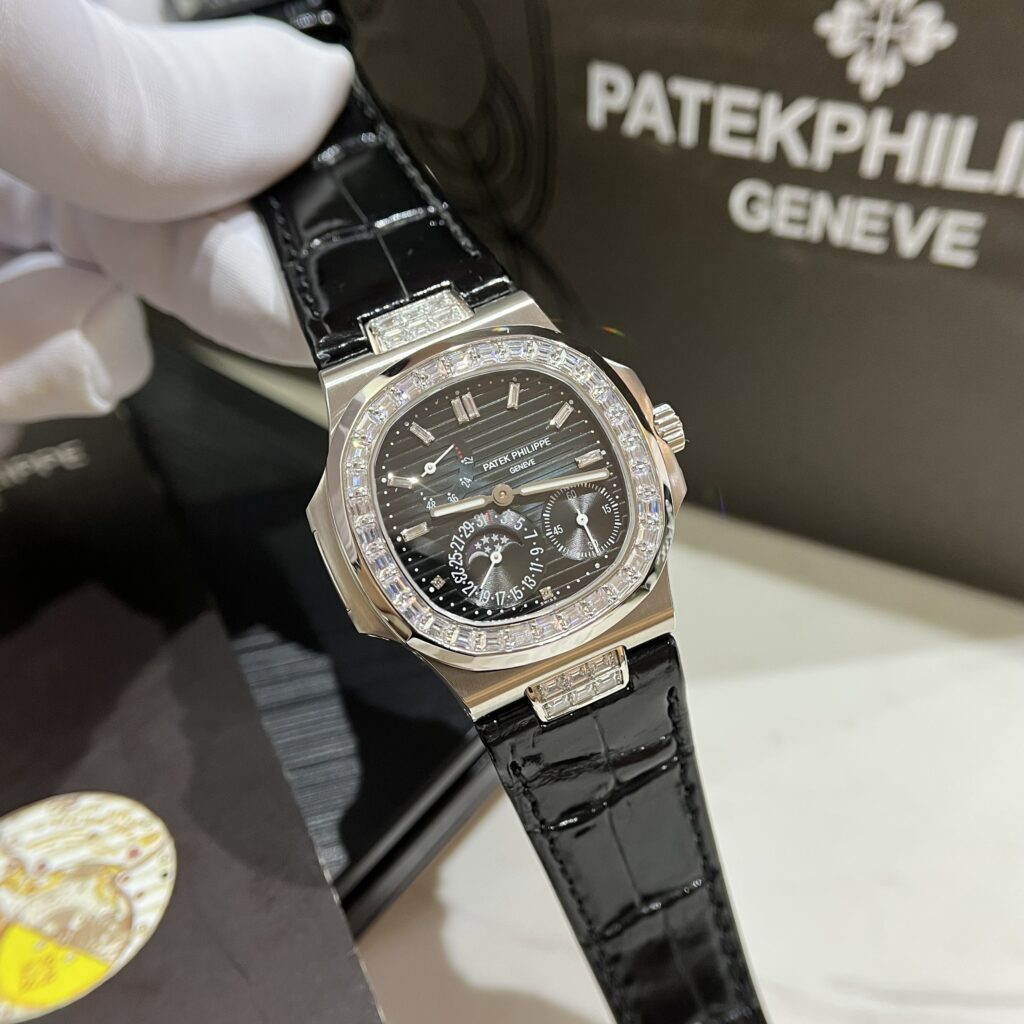 replica Patek Philippe Clone Watch Nautilus 5719 Full Diamonds Baguette 40mm WATCHES 3 
