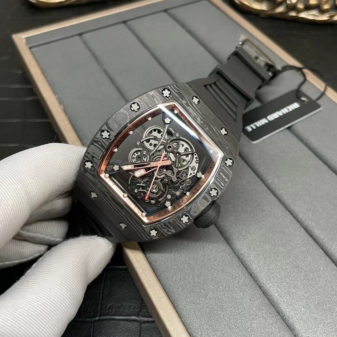 replica Richard Mille Replica Watch RM001 Tourbillon Black Ceramic 42mm WATCHES 3 