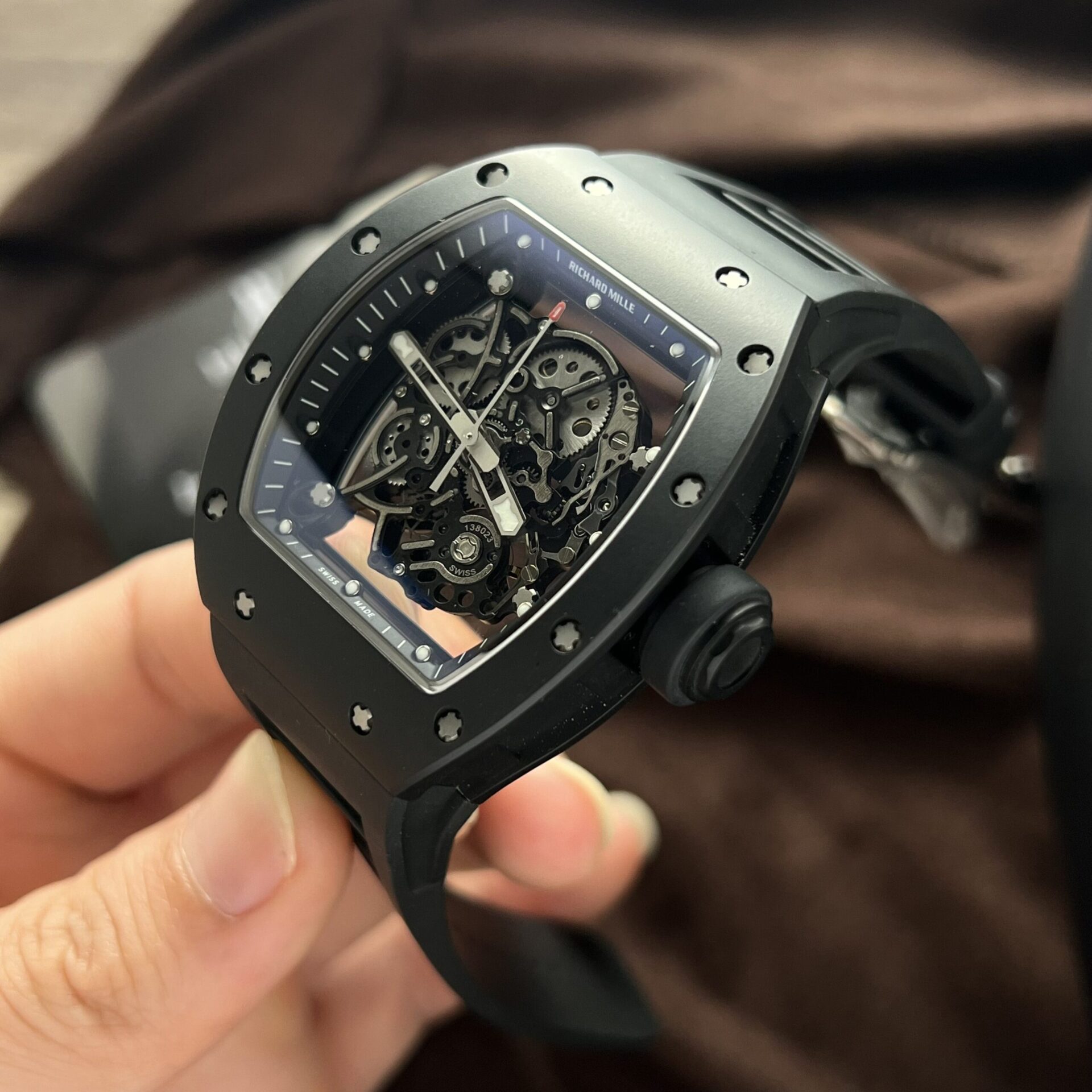 replica Richard Mille Replica Watch RM21-01 Tourbillon Carbon RM Factory 43mm WATCHES 3 