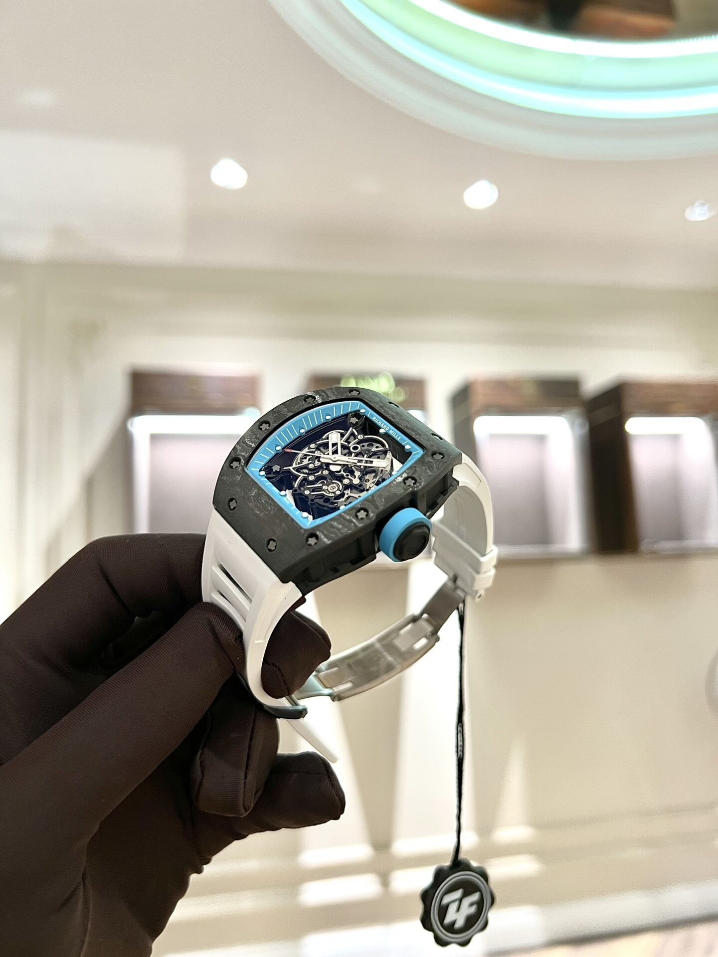 replica Richard Mille Replica Watch RM26-01 Tourbillon Sapphire Motifs Panda 43mm WATCHES 3 