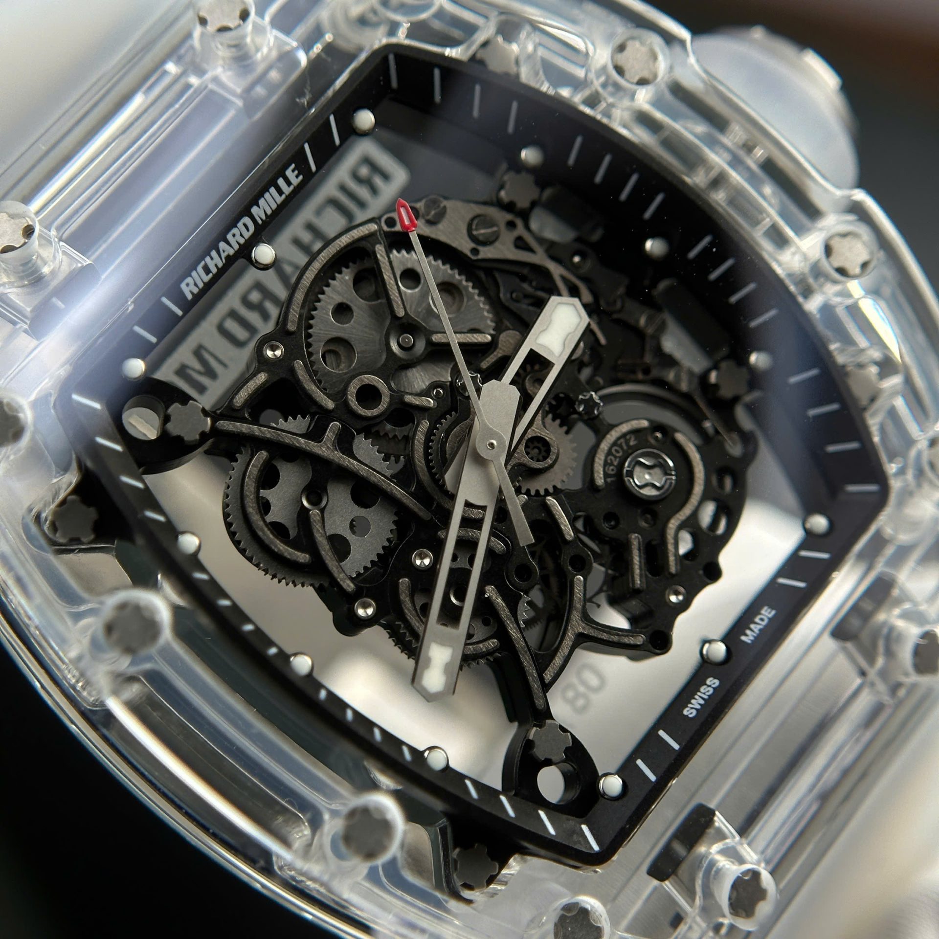 replica Richard Mille Fake Watches RM007 Mother Of Pearl Dial Rubber Strap 36mm WATCHES 3 