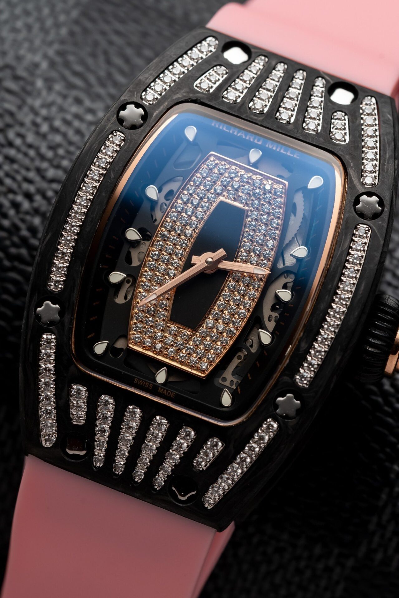 replica Richard Mille Replica Watch RM001 Tourbillon Black Ceramic 42mm WATCHES 3 
