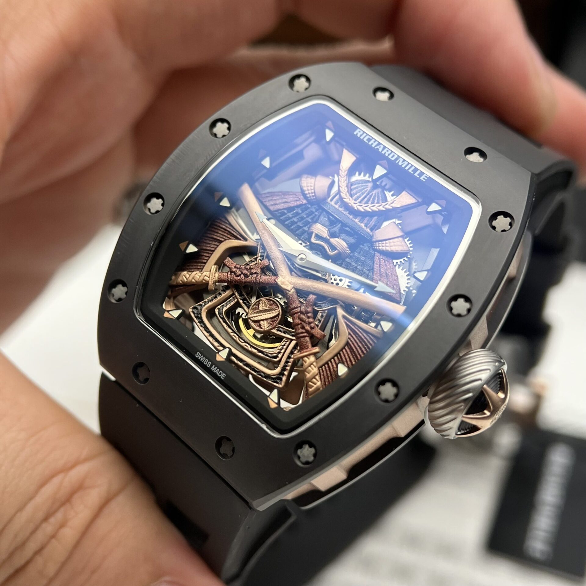 replica Richard Mille Replica Watch RM21-02 Tourbillon Aerodyne Rubber Strap 43mm WATCHES 3 