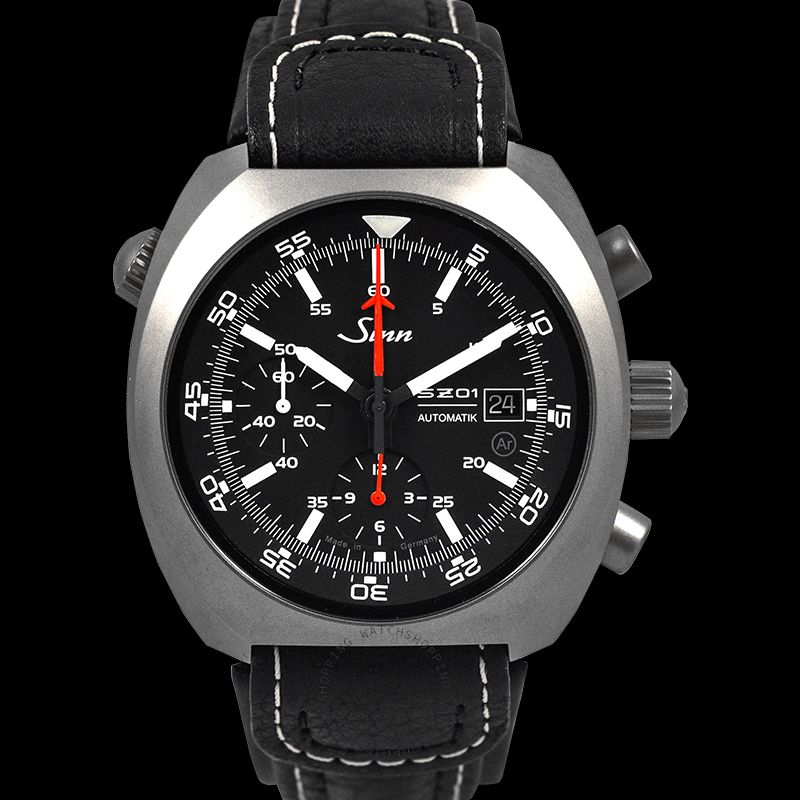 replica Sinn Instrument Chronographs 140.020-Leather-Cowhide-Blk-CSW WATCHES 3 