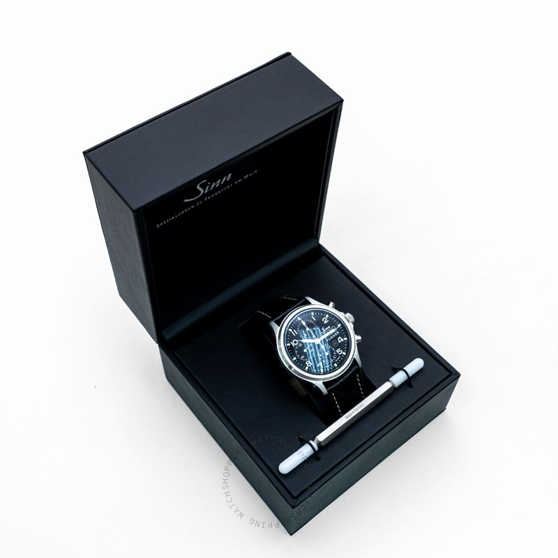 replica Sinn Instrument Chronographs 358.060-Leather-Cowhide-CSW-BLK WATCHES 3 