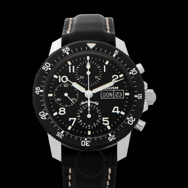 replica Sinn Instrument Chronographs 103.031-Leather-Cowhide-Blk WATCHES 3 