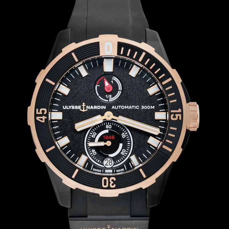 replica Ulysse Nardin Diver 1185-170-3/BLACK WATCHES 3