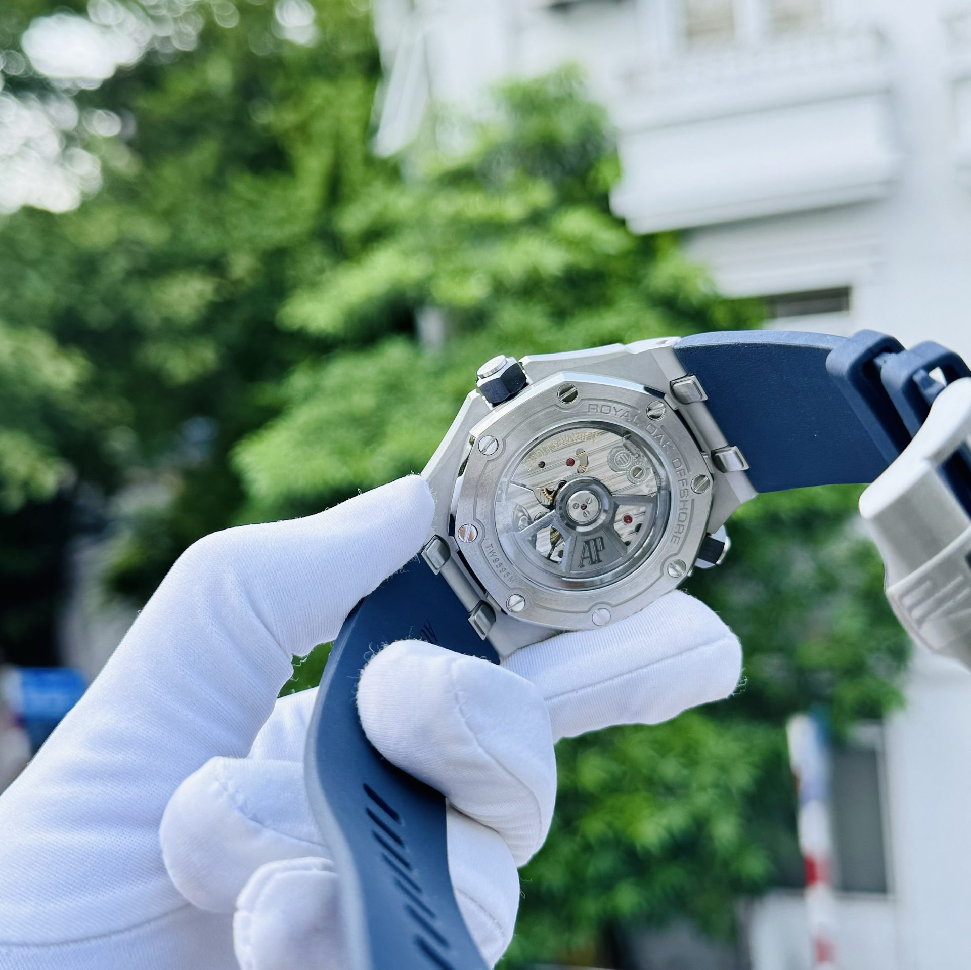 replica Audemars Piguet Royal Oak 26574OR Rose Gold Replica Watch Blue Dial 41mm WATCHES 4 