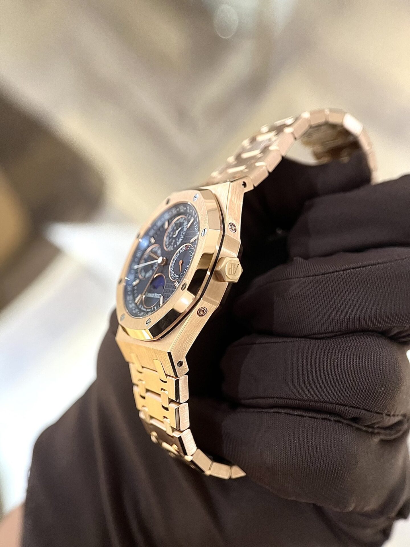 replica Audemars Piguet Replica Watch Royal Oak Blue Dial Metal Wire 34mm WATCHES 4 