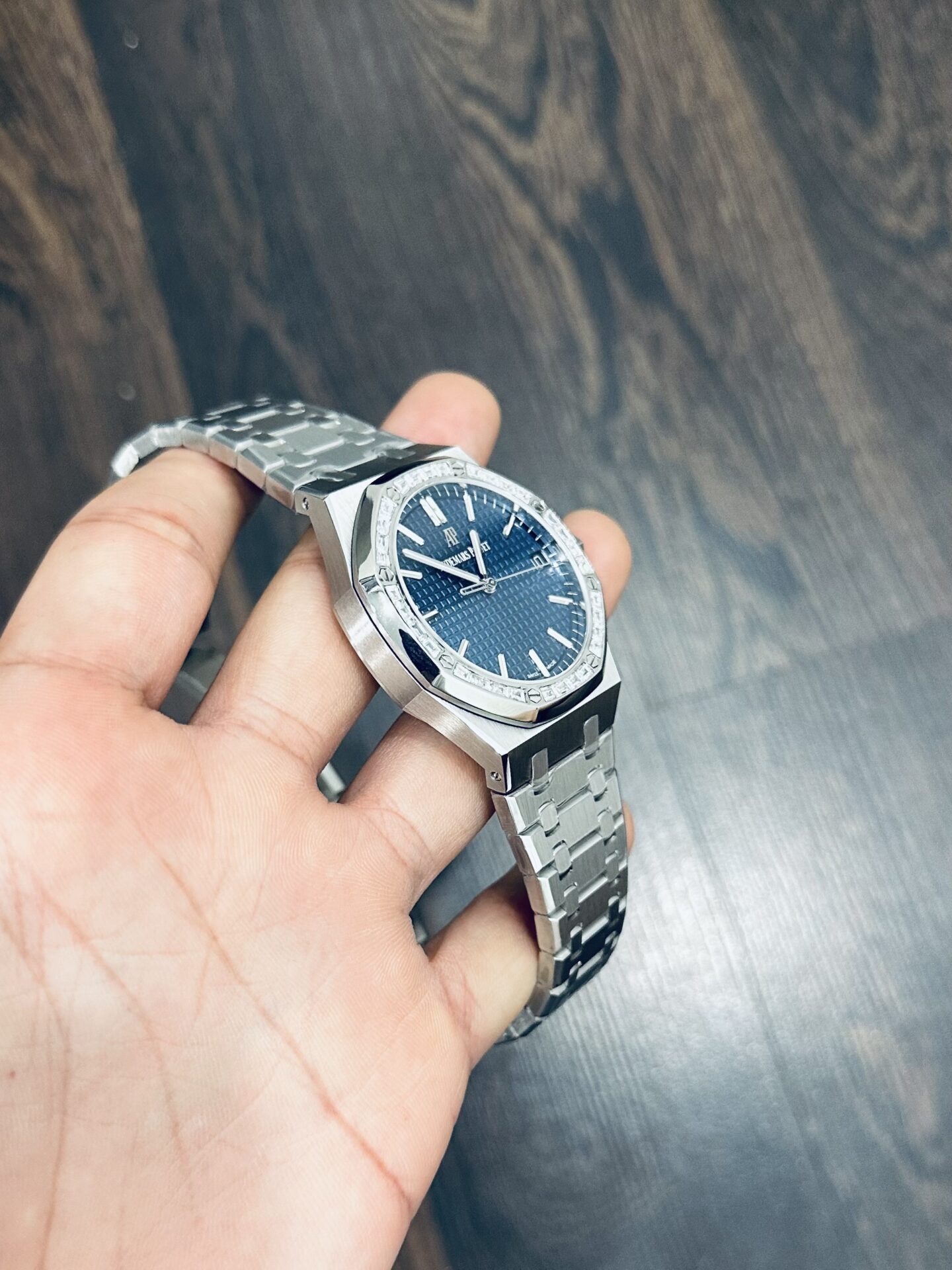 replica Audemars Piguet Best Replica Watch Royal Oak Custom Moissanite Diamonds 41mm WATCHES 4 