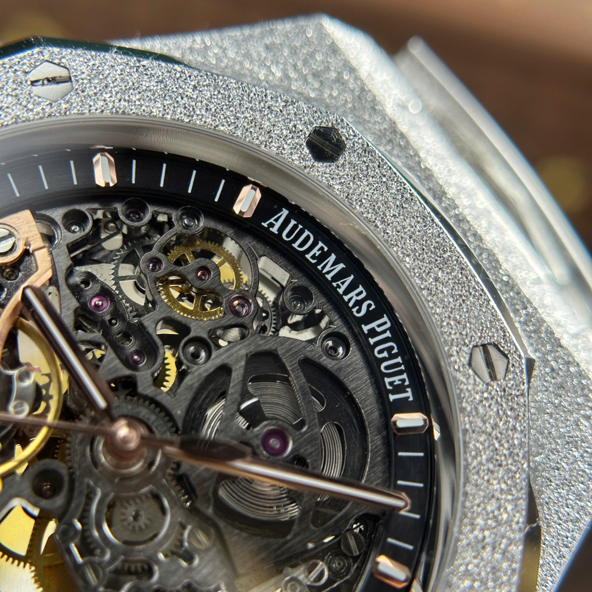 replica Audemars Piguet Replica Watch Royal Oak 15400 Carbon Dial Black 41mm WATCHES 4 