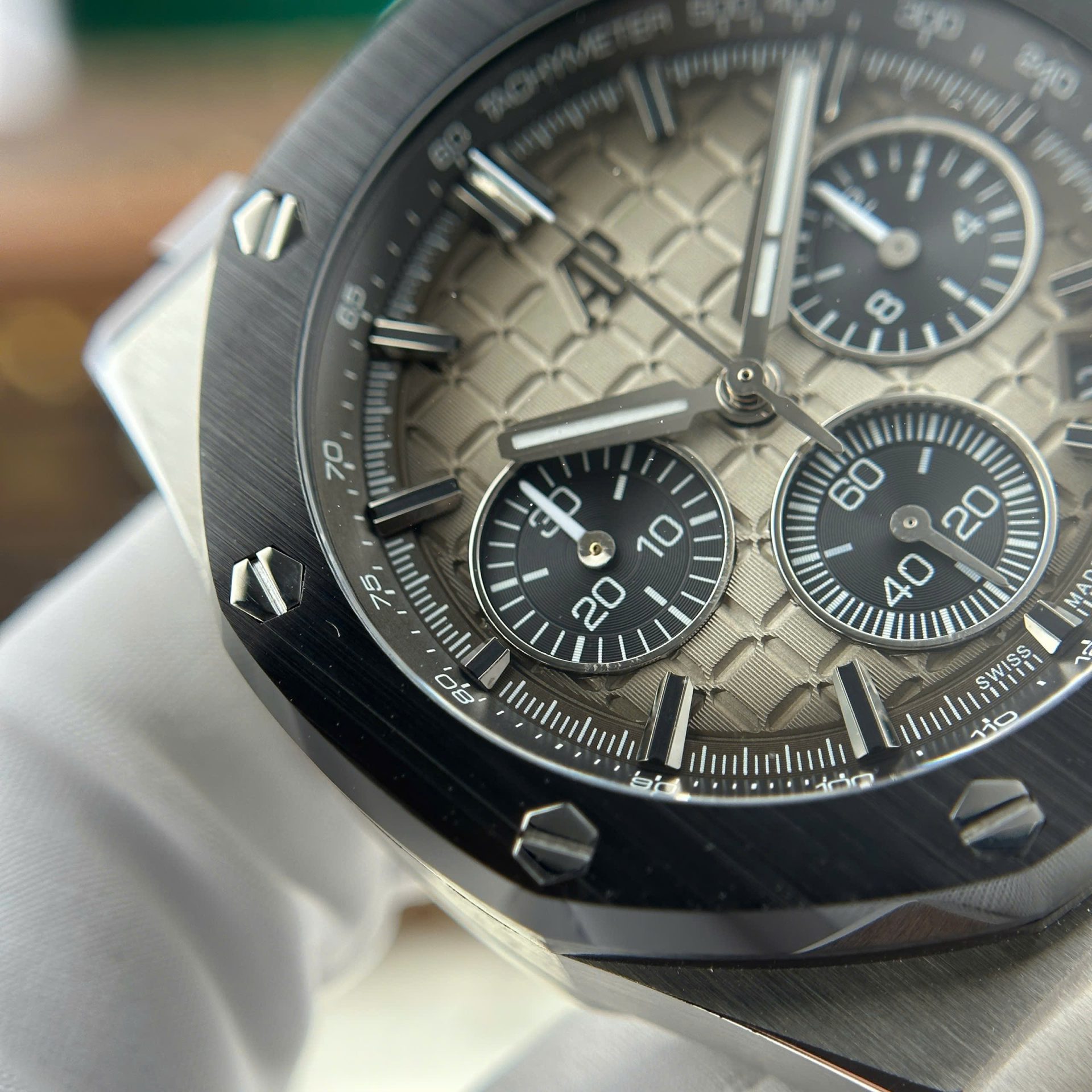 replica Audemars Piguet Replica Watches Royal Oak 15720ST Green Dial IP Factory 42mm WATCHES 4 