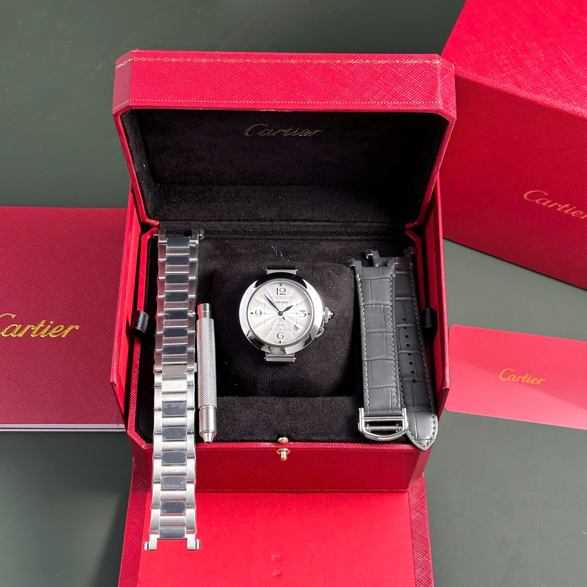 replica Cartier Santos Replica Watch Full CZ Metal Wire 39.8mm WATCHES 4 