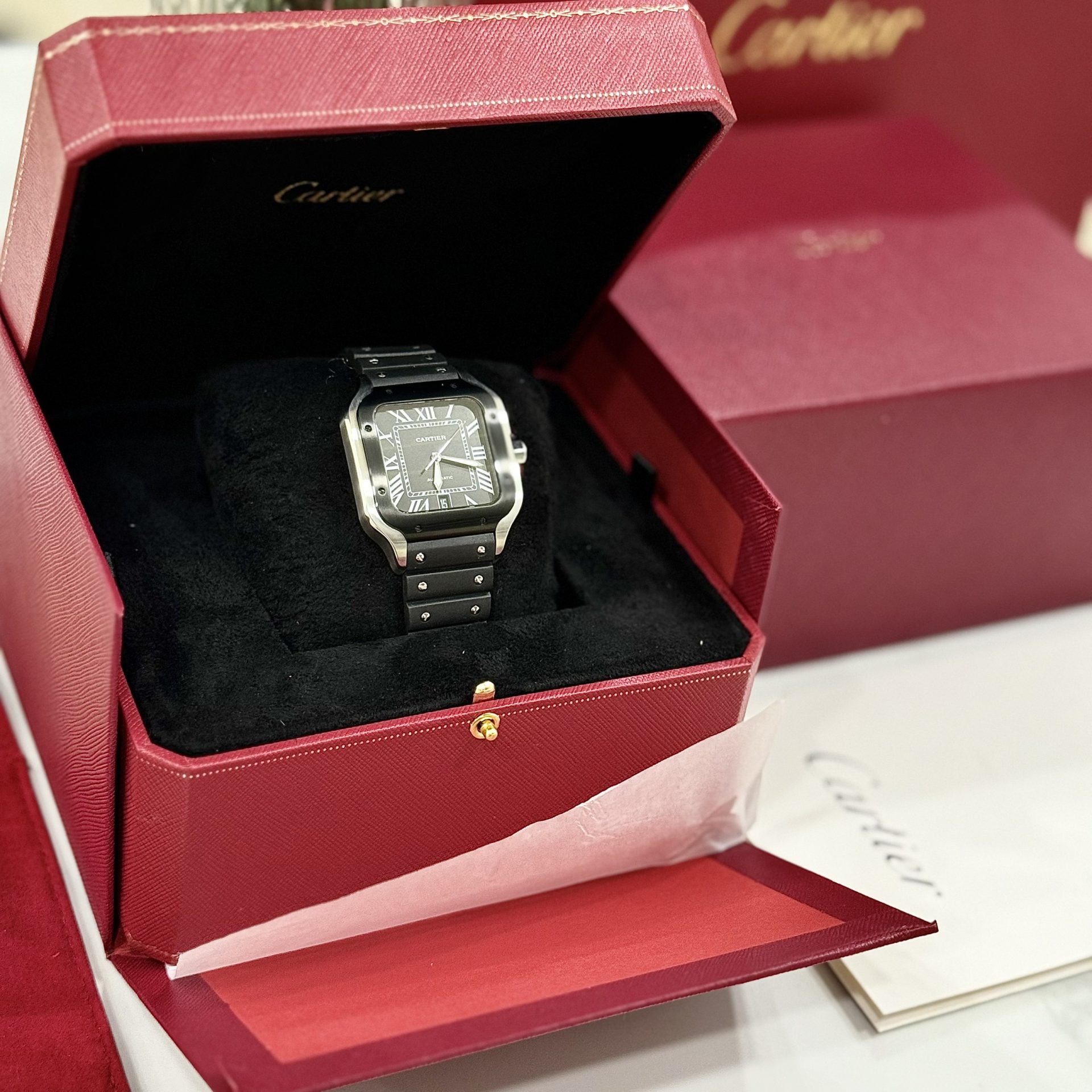 replica Cartier Replica Watch Santos Custom Moissanite Diamonds BV Factory 39.8mm WATCHES 4 