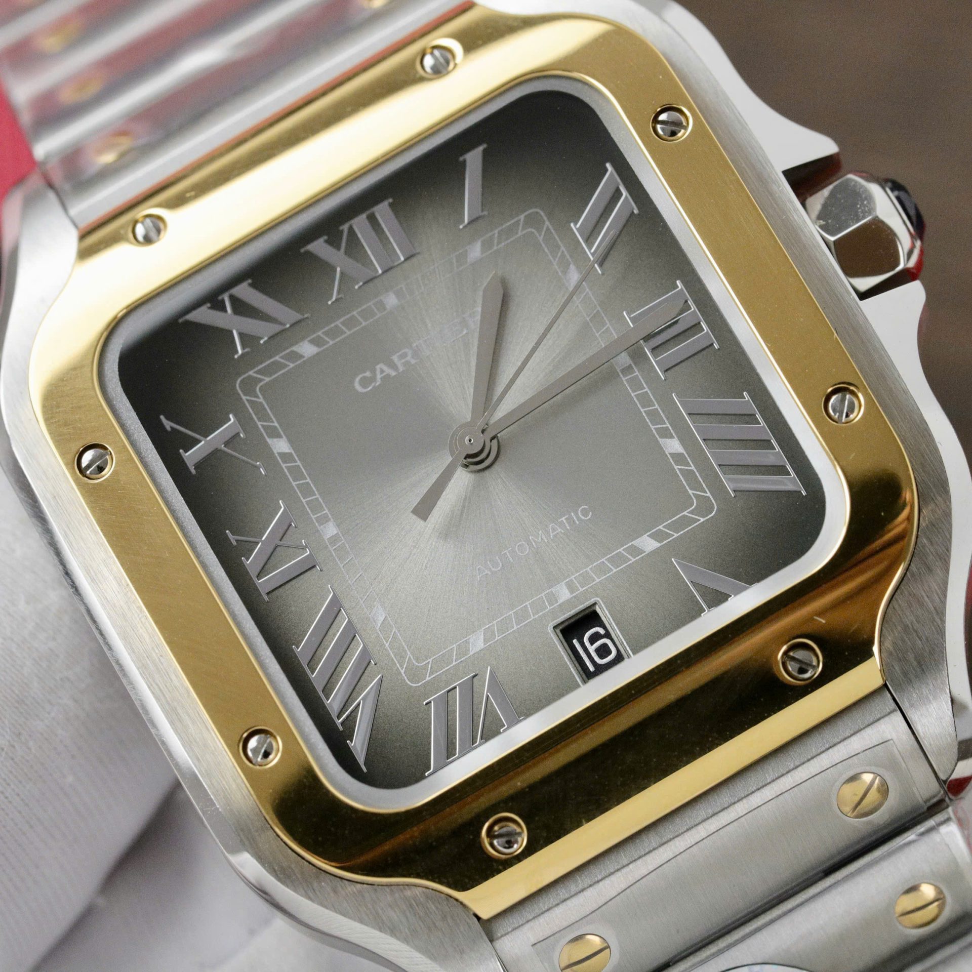 replica Cartier Replica Watch Santos De Cartier Green Dial BV Factory 39.8mm WATCHES 4 