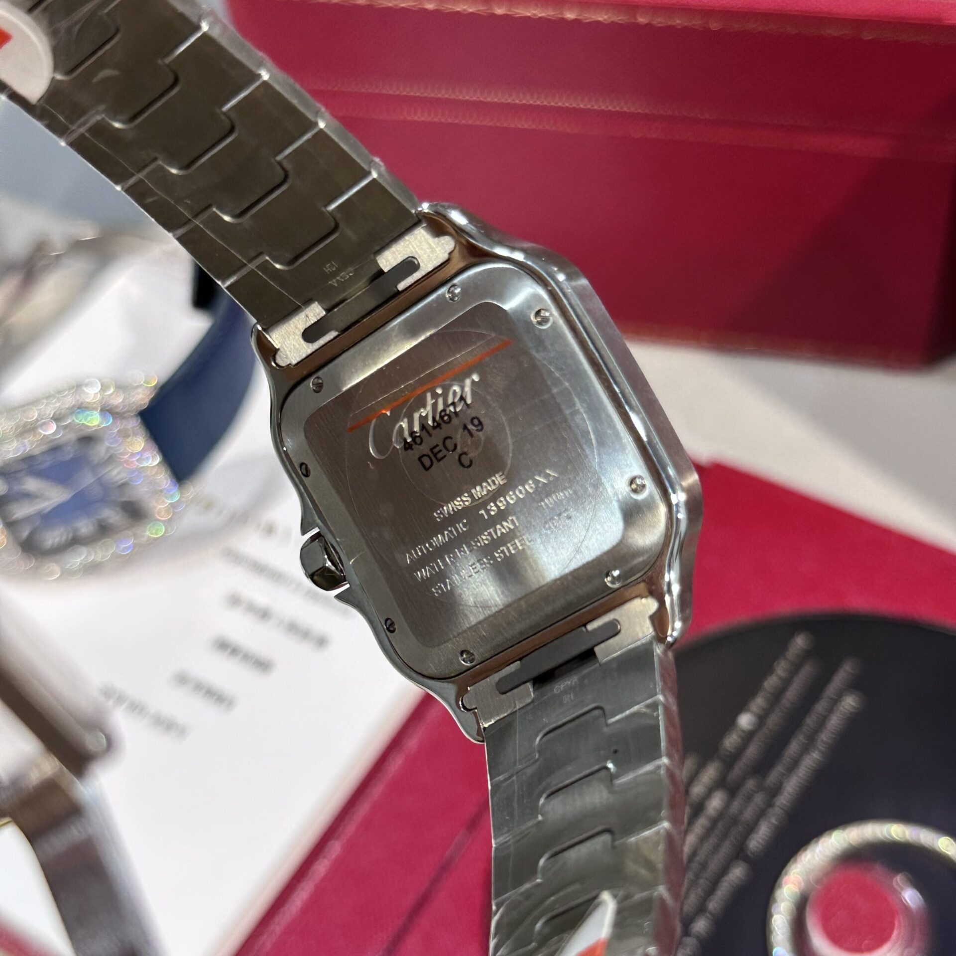 replica Cartier Best Replica Watch Santos De Cartier WSSA0039 Black Dial BV Factory 39.8mm WATCHES 4 