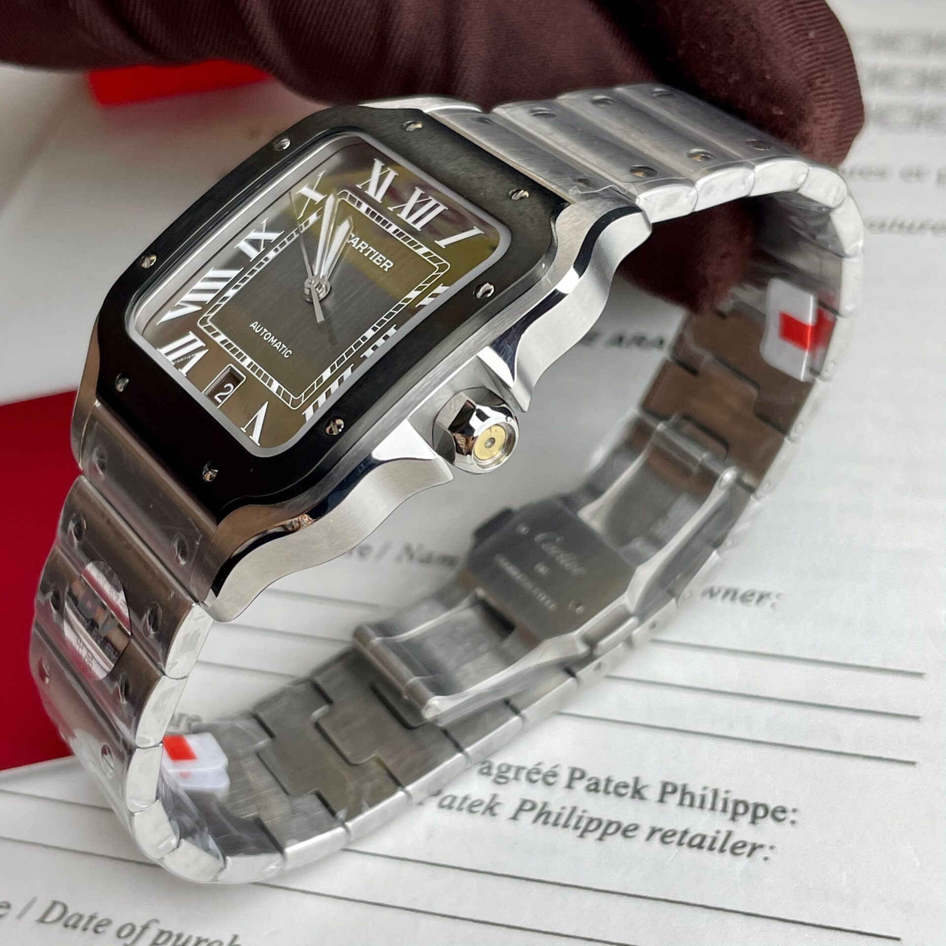 replica Cartier Replica Watch Santos Custom Moissanite Diamonds Hong Kong 39.8mm WATCHES 4 