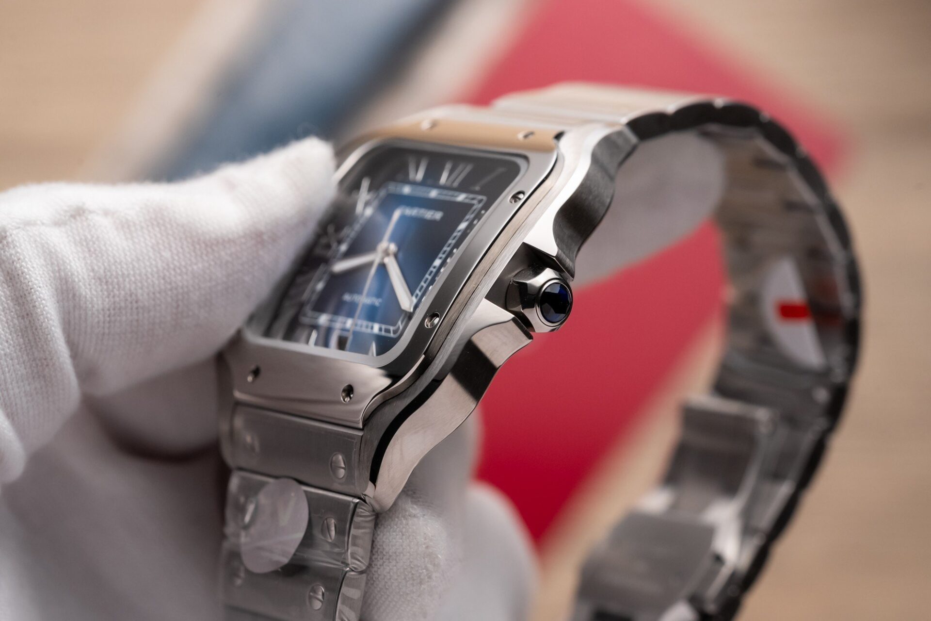 replica Cartier Santos Replica Watch Full CZ Metal Wire 39.8mm WATCHES 4 