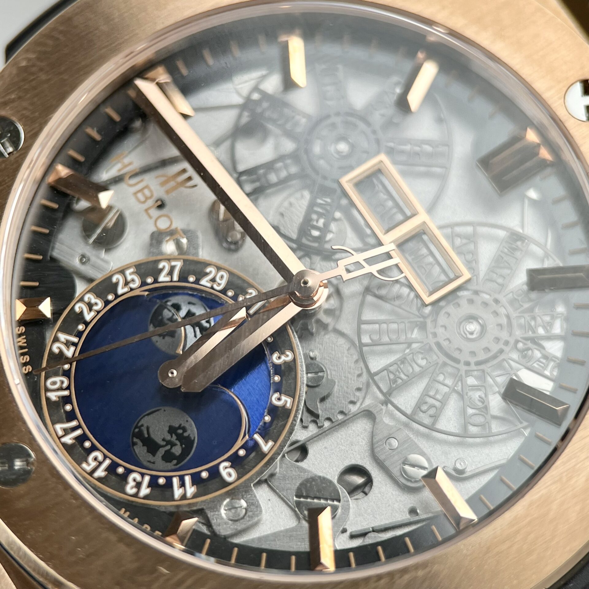 replica Hublot Clone Watch Big Bang Chronograph Blue Dial 44mm WATCHES 4 