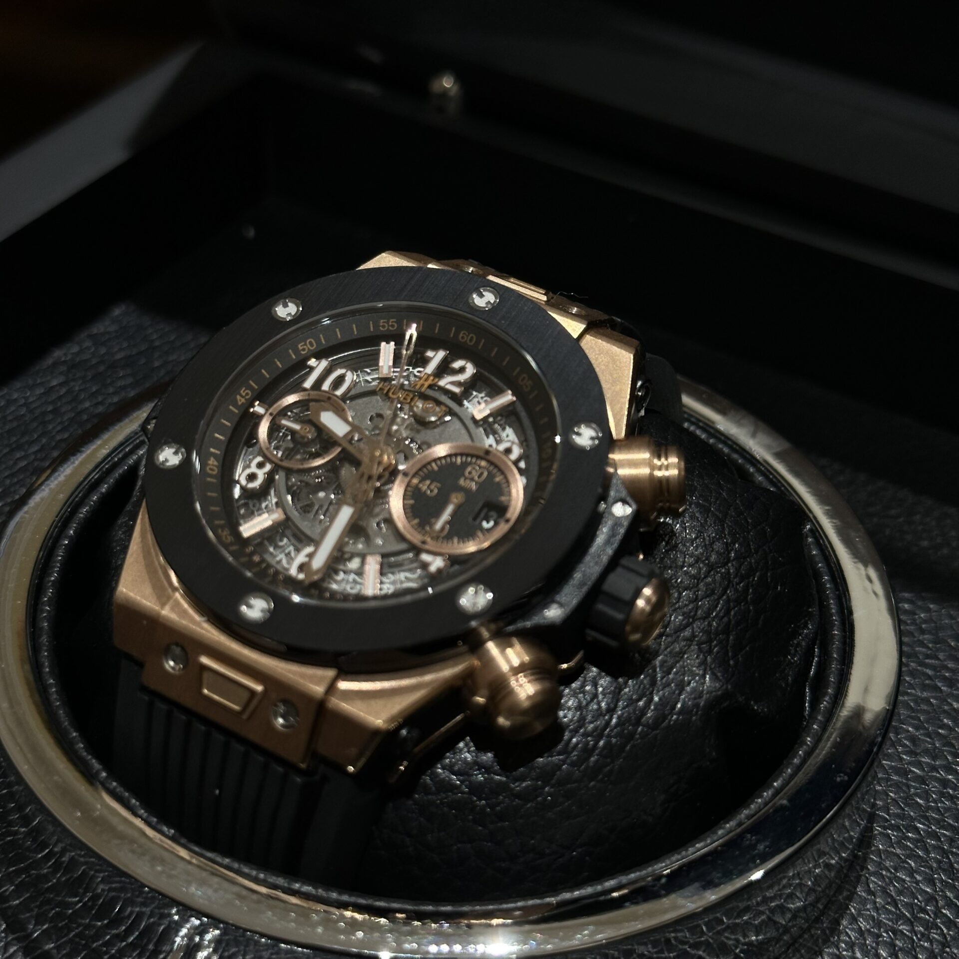 replica Hublot Best Replica Watch Big Bang Sang Bleu II Gray Ceramic BBF 45mm WATCHES 4 
