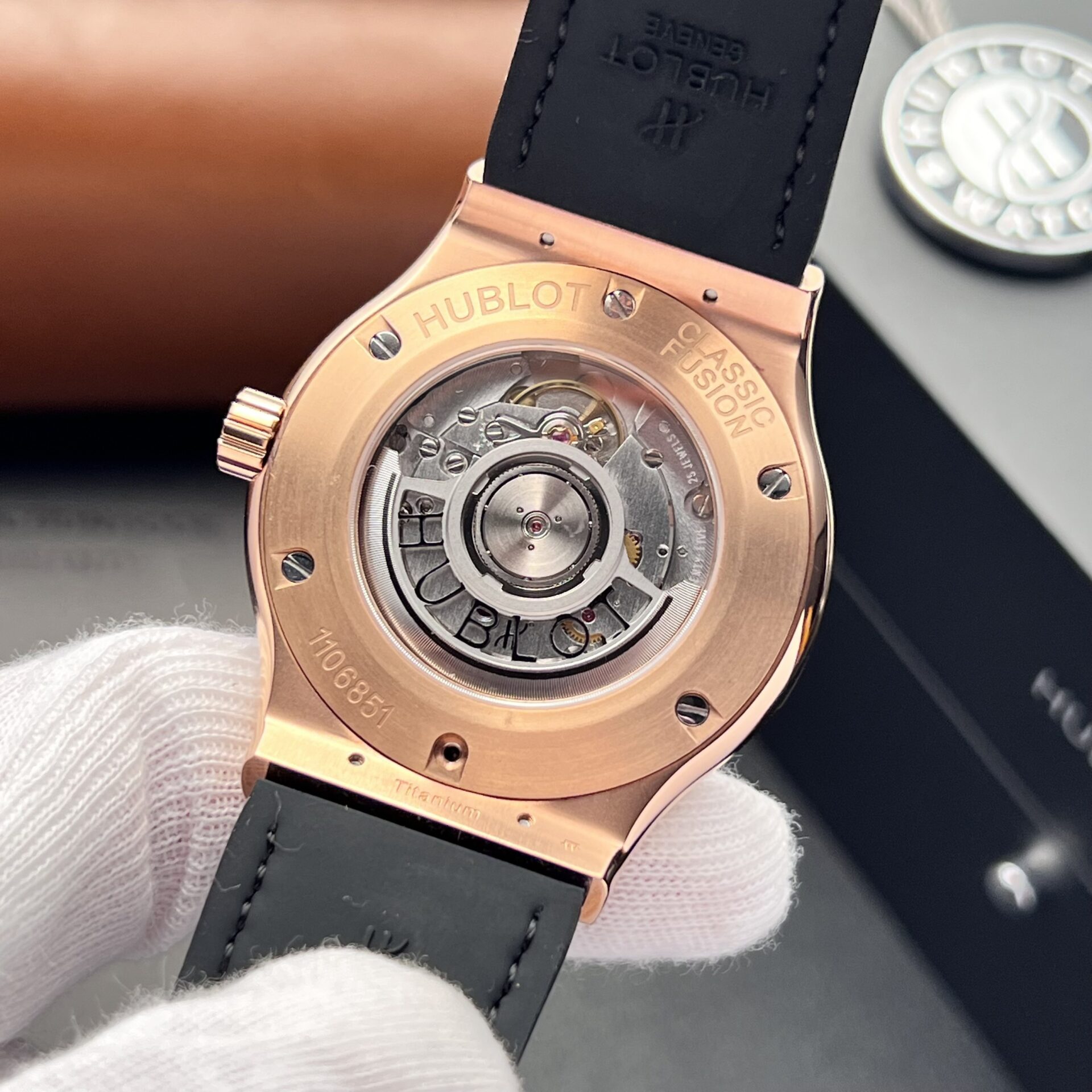 replica Hublot Best Replica Watches Classic Fusion Ceramic Demi Gold Dial Carbon 42mm WATCHES 4 